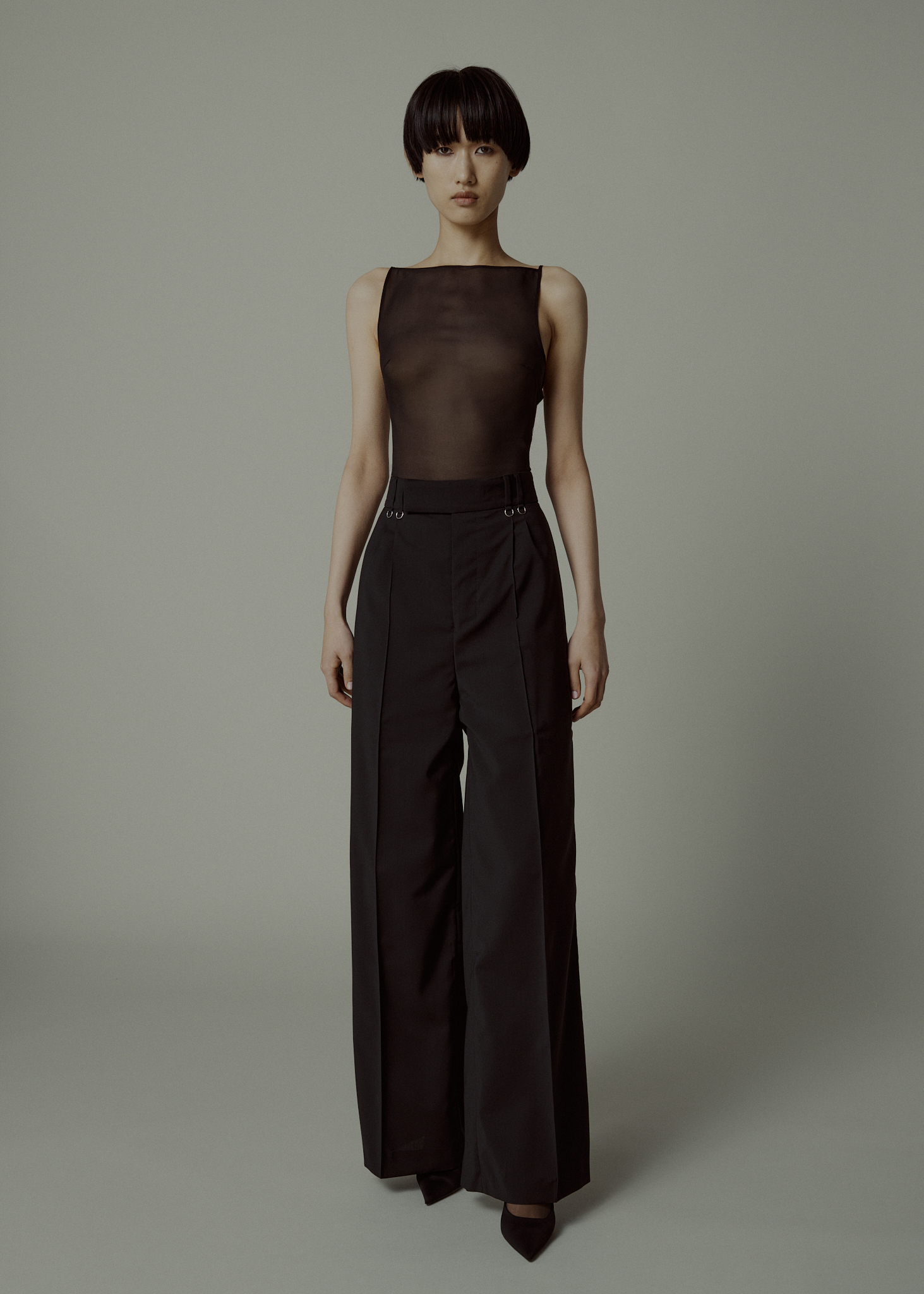 RAFA TROUSERS IN CREASE-RESISTANT WOOL, NOIR | 800 GBP