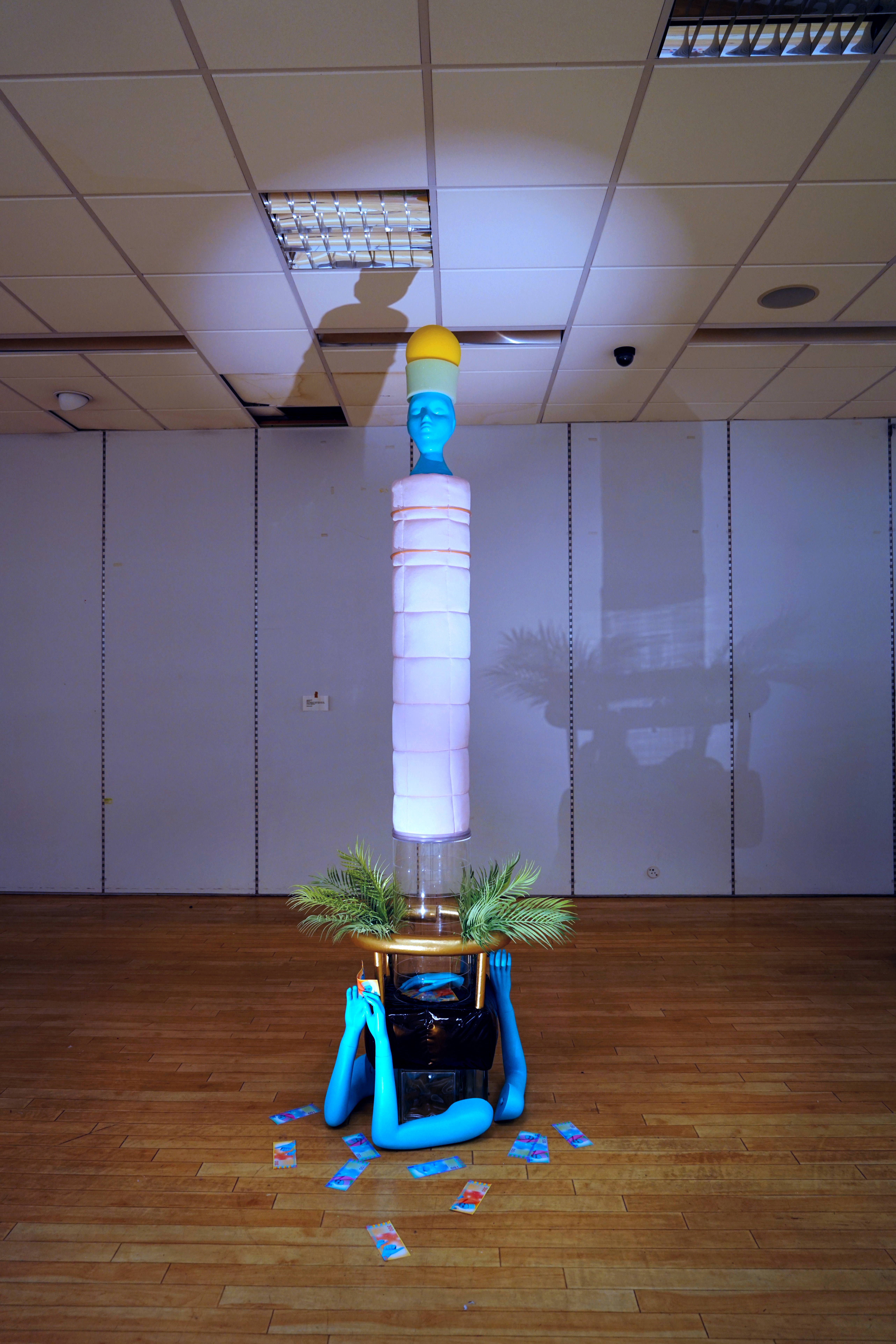 'little miss soft sale' (2022) at 'Futures After' for Hypha Residency at the old Peacocks in Catford. 