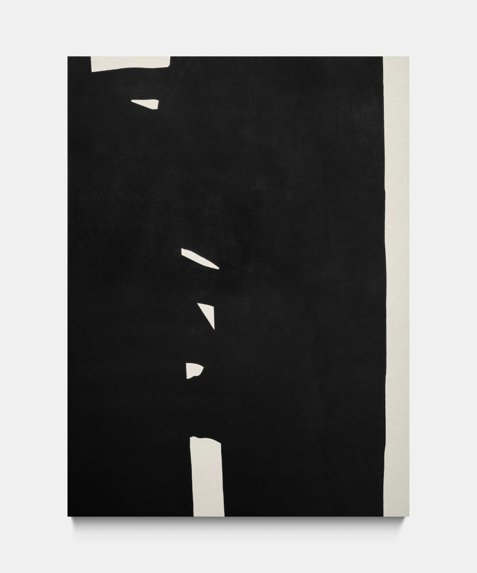 Lines, 2017. Iron oxide on canvas. 145&#160;×&#160;195&#160;cm.