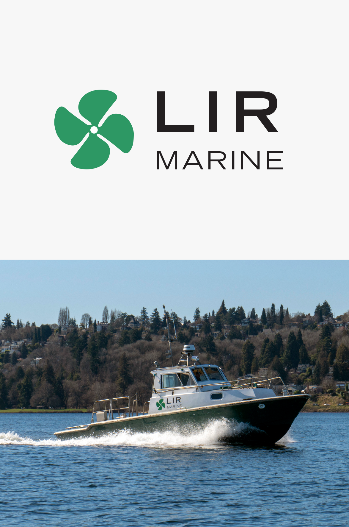 LIR Marine; identity, environmental graphics,  photography, videography