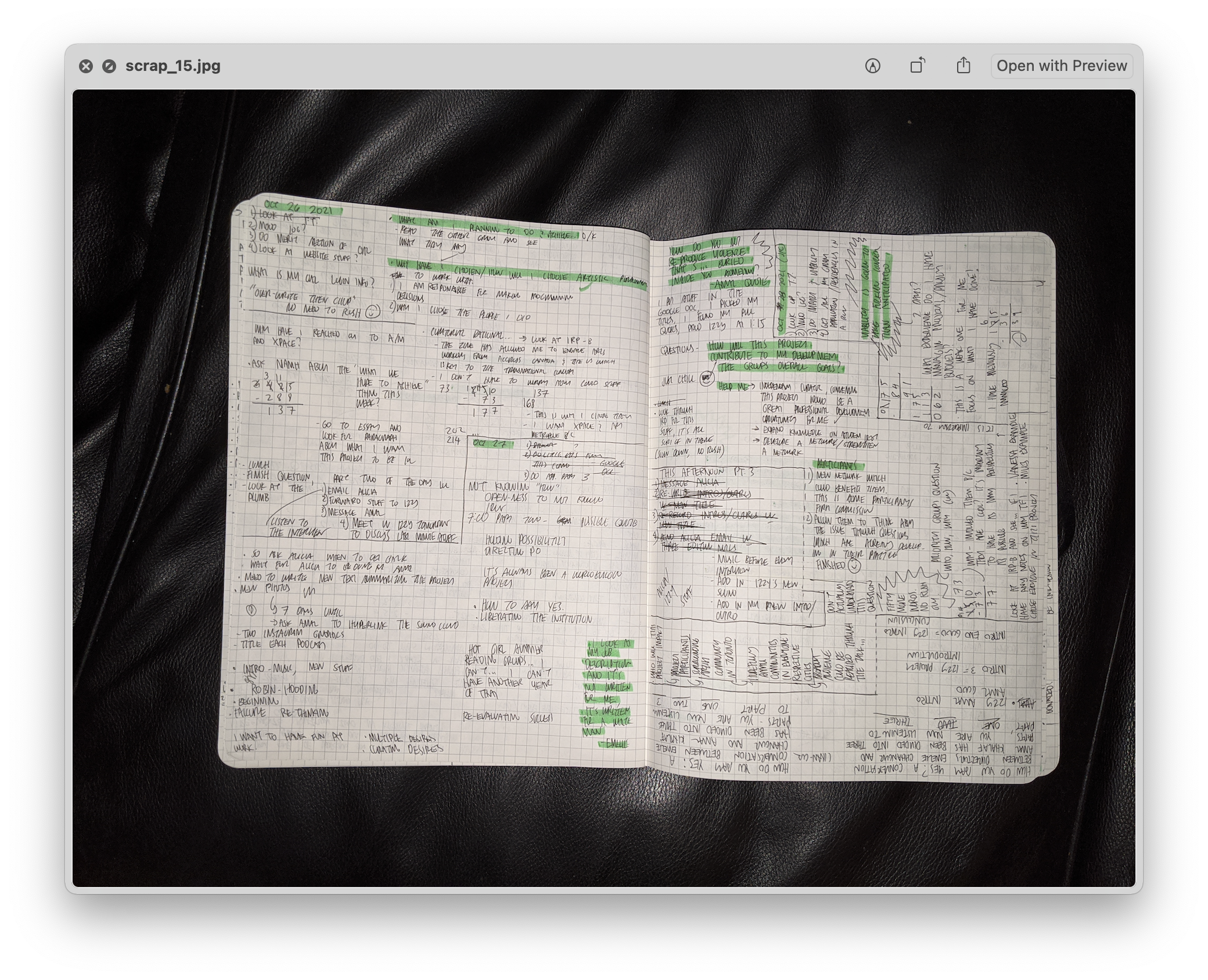 My practice happens writing