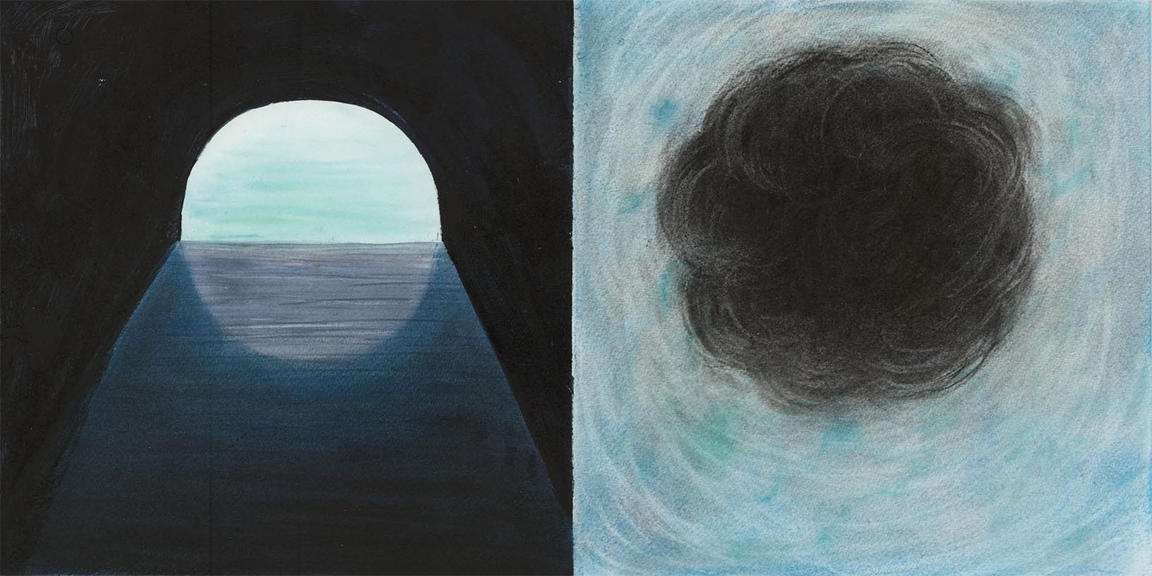 The sound of engine, Gouache and pencil, A3 size, £300 (original artwork)