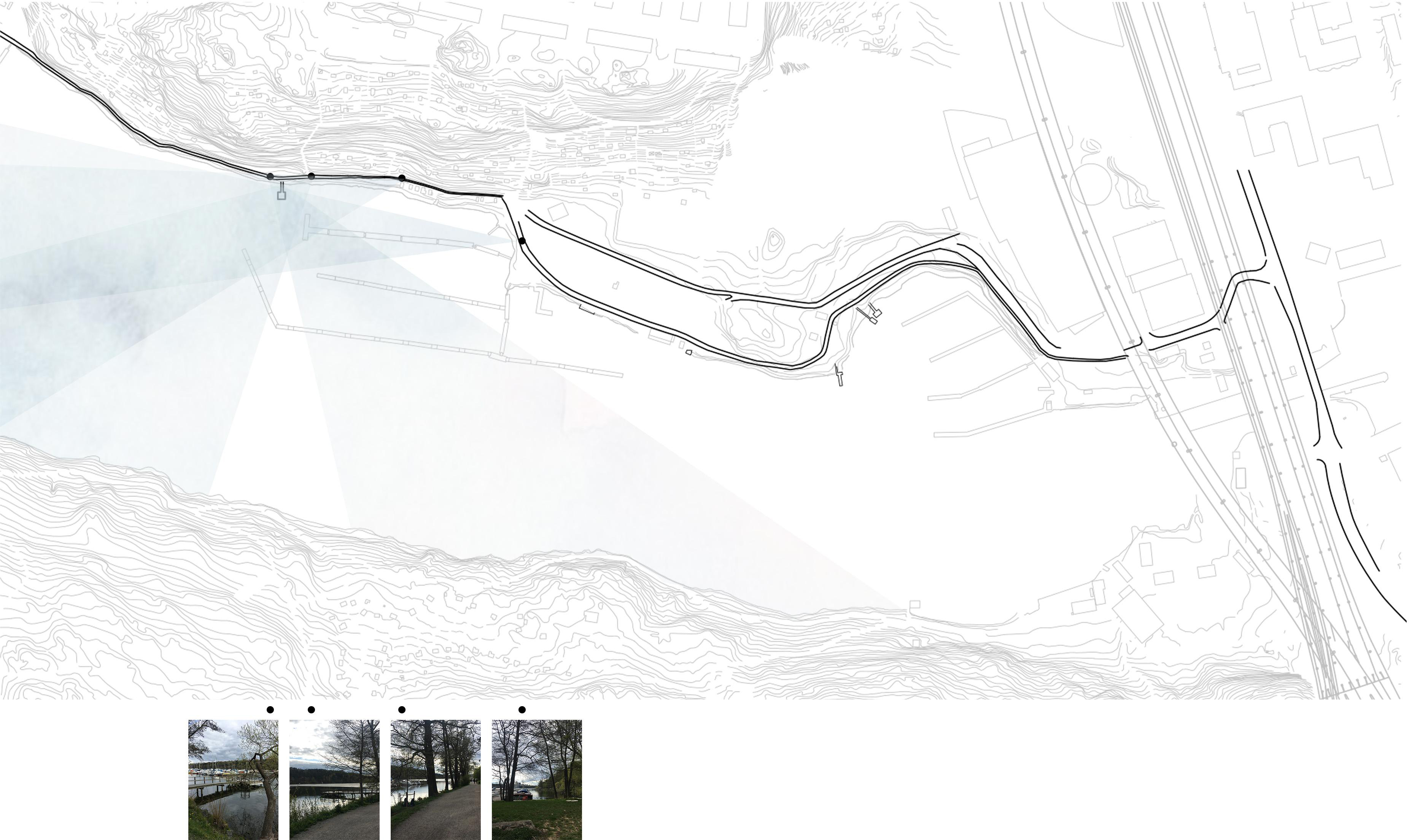 Places where you can see the pier. 