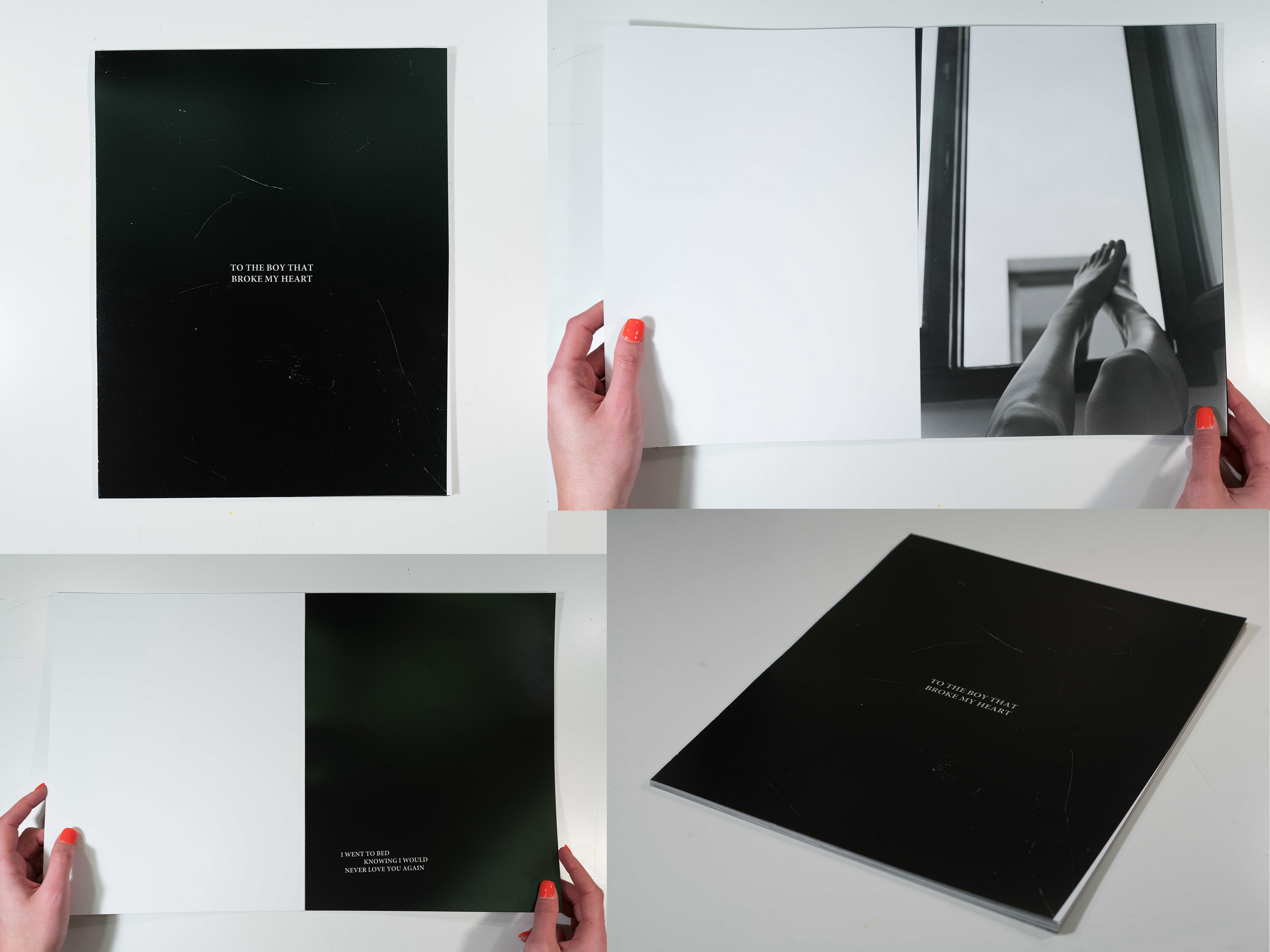 For The Boy That Broke My Heart, 2019, Silver Gelatin Prints Hand Bound