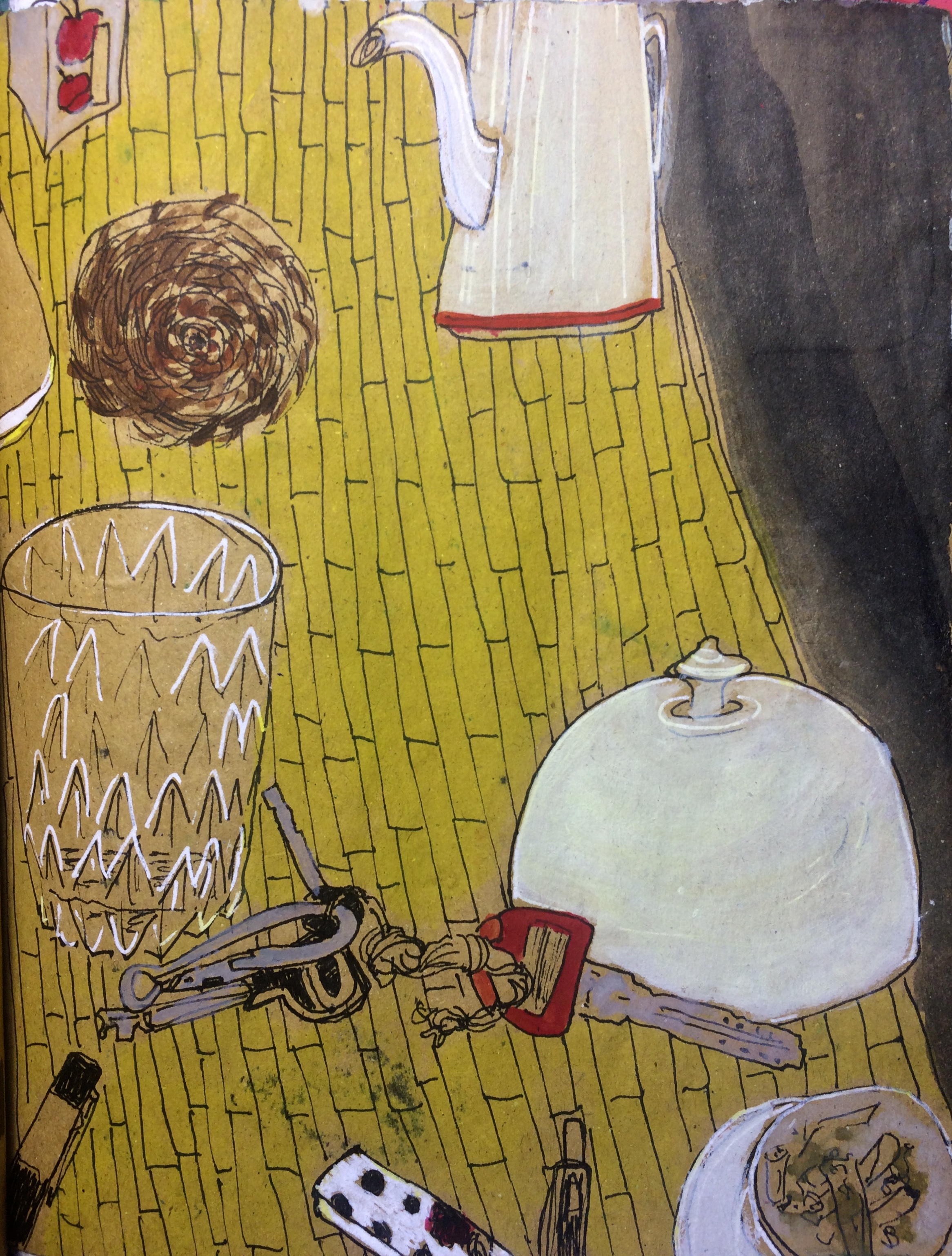 Giochi da tavola, 2018 - Mixed media on paper - 20x15 cm