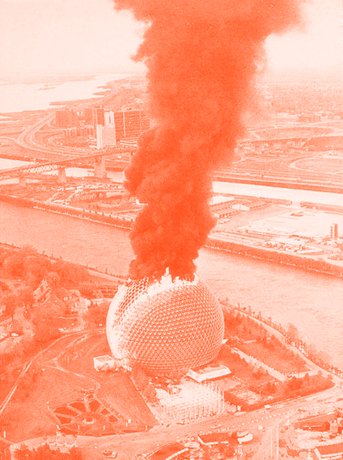 Montreal Biosphere buring, 20 May 1976.