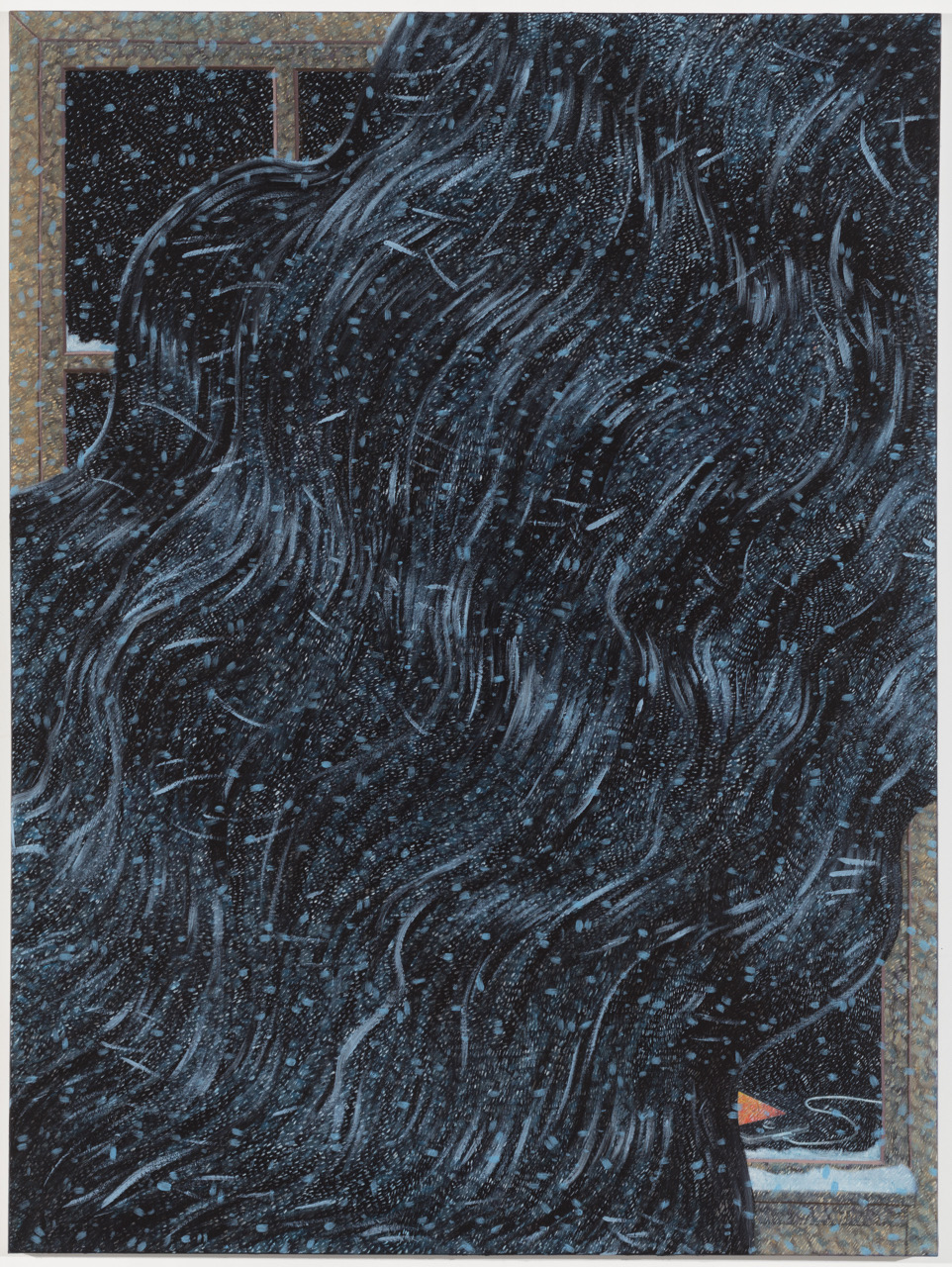 Winter (Black Hair), 48" x 36", 2014