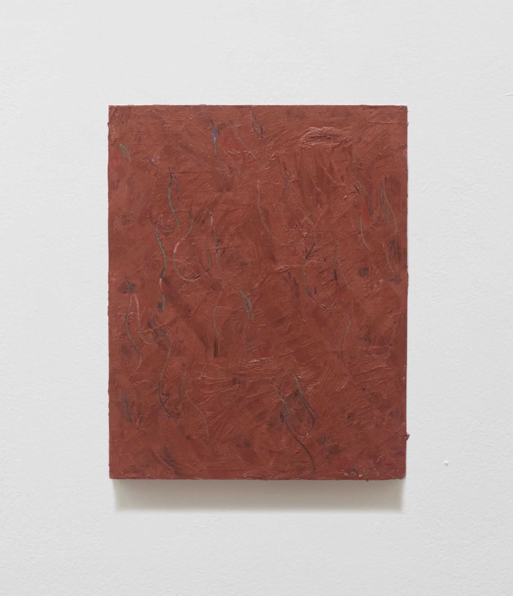 Untitled, mixed media on wood panel, 8" x 10," 2021