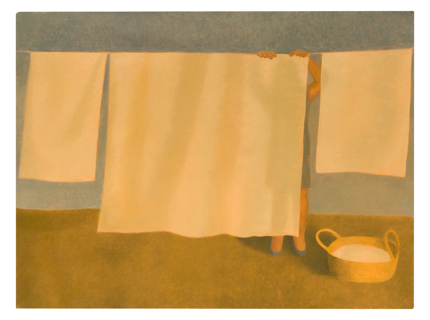 "Varal", 2023, óleo sobre tela
