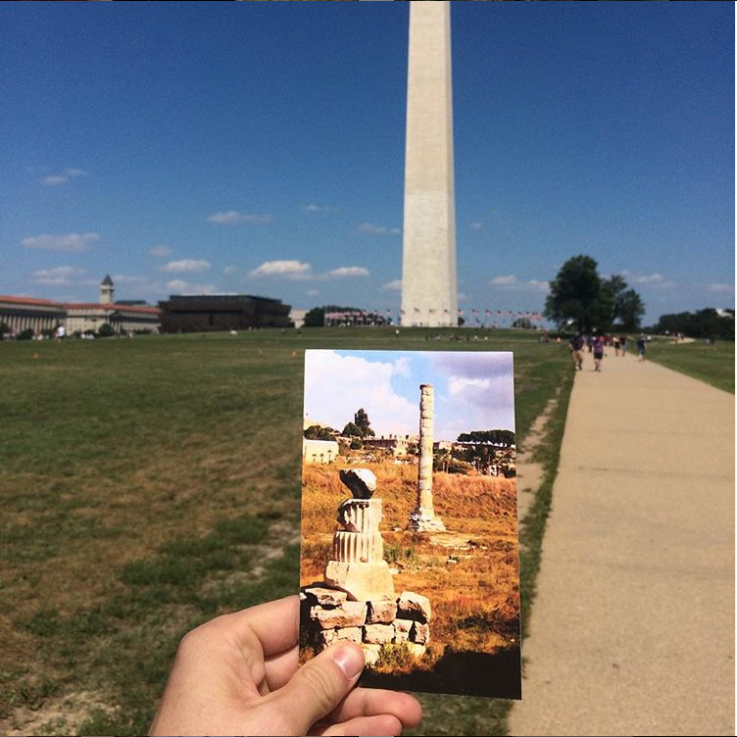 I left Annie's card near The Washington Monument in Washington, DC.