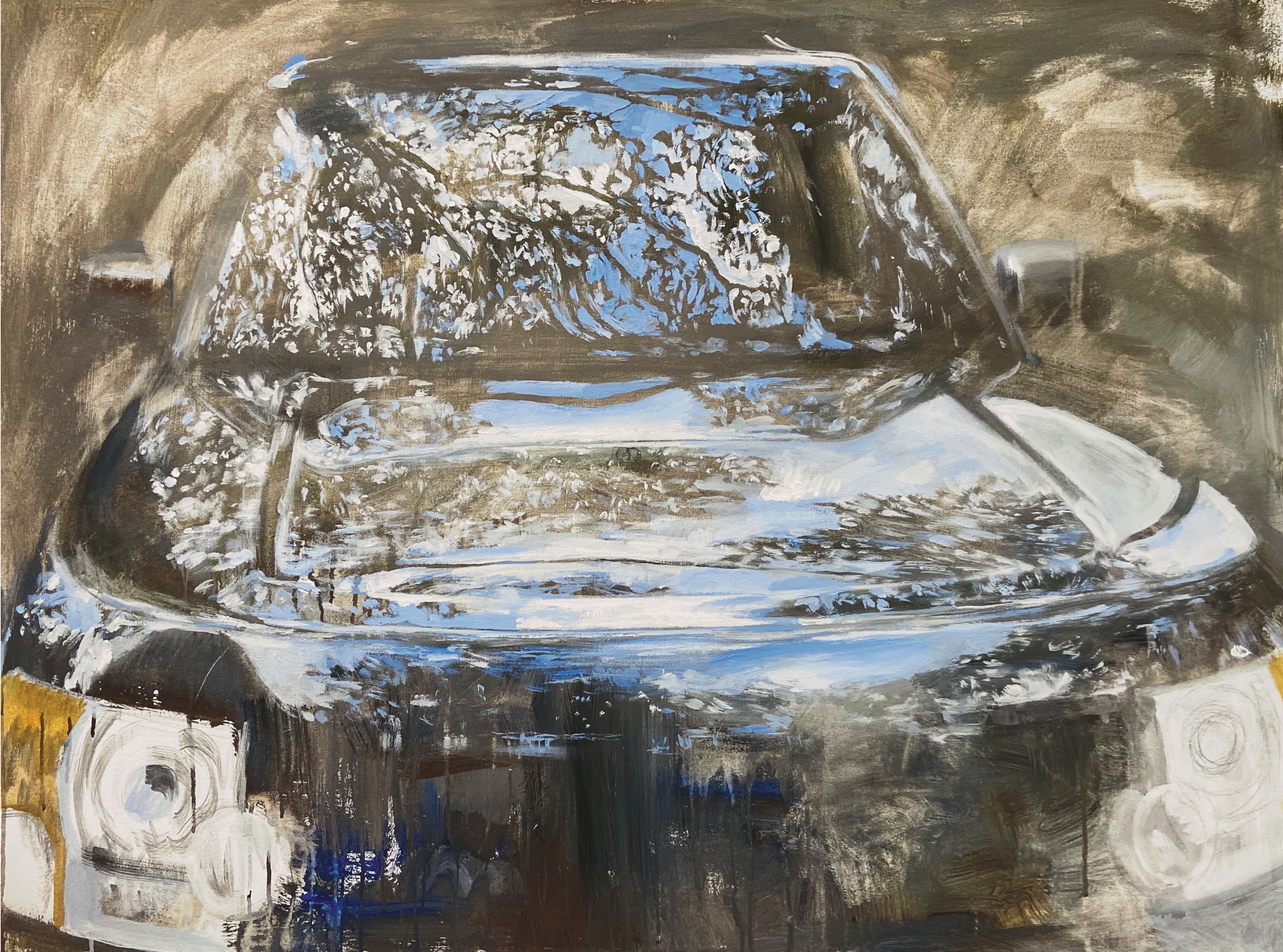 Straight Through. 2023. Acrylic on canvas. 36x48"