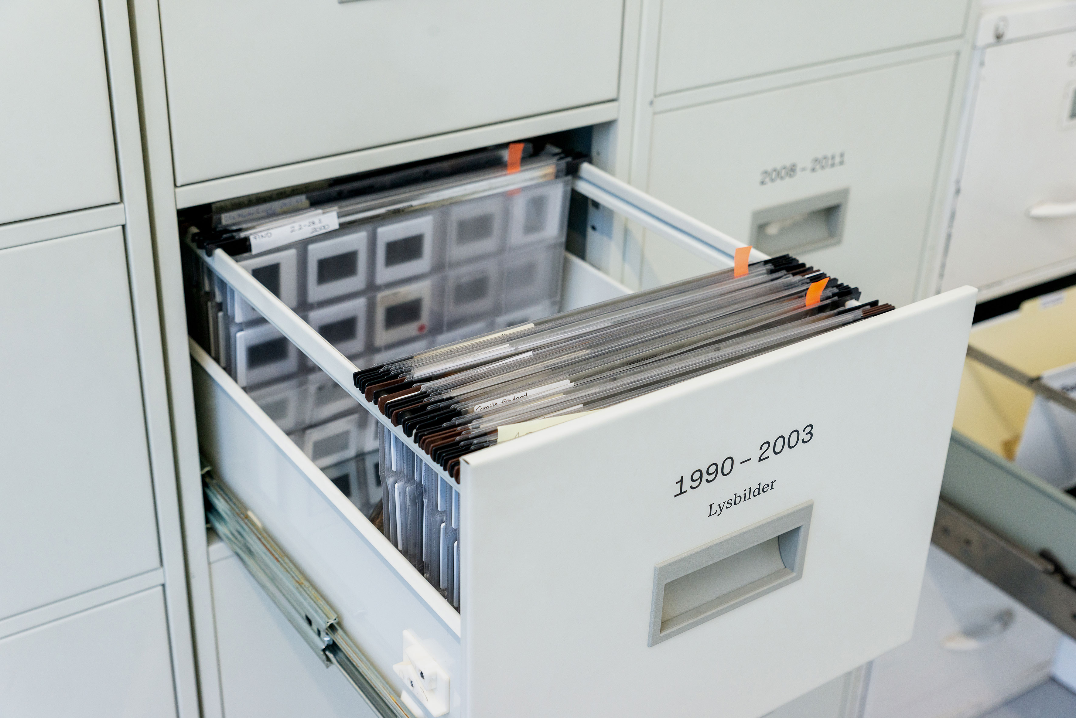 'Untitled' &ndash; Installation detail: HKS archive drawer (1990 &ndash; 2003).
