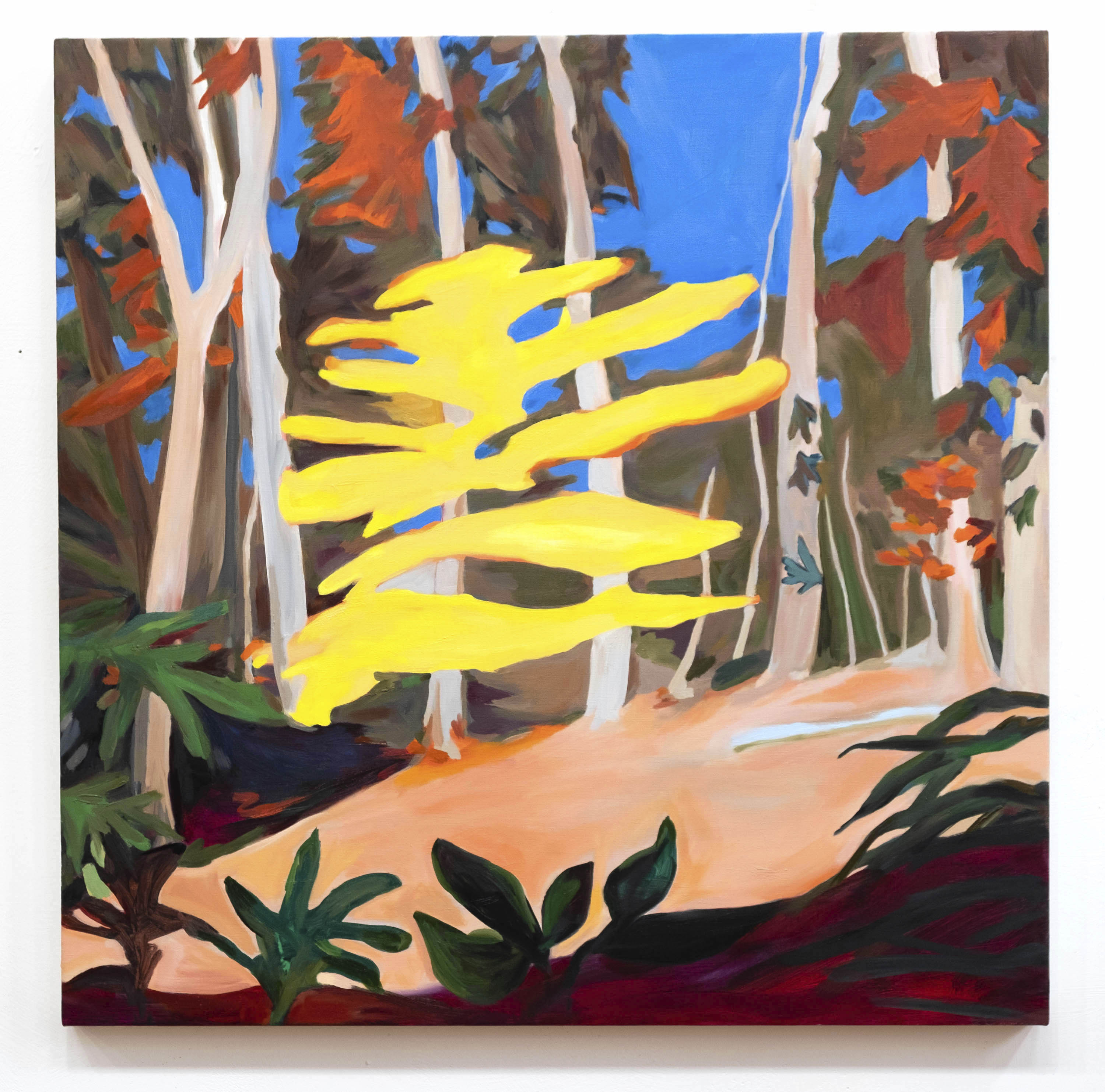 The beech, oil on linen, 32 x 32 inches, 2020-2021