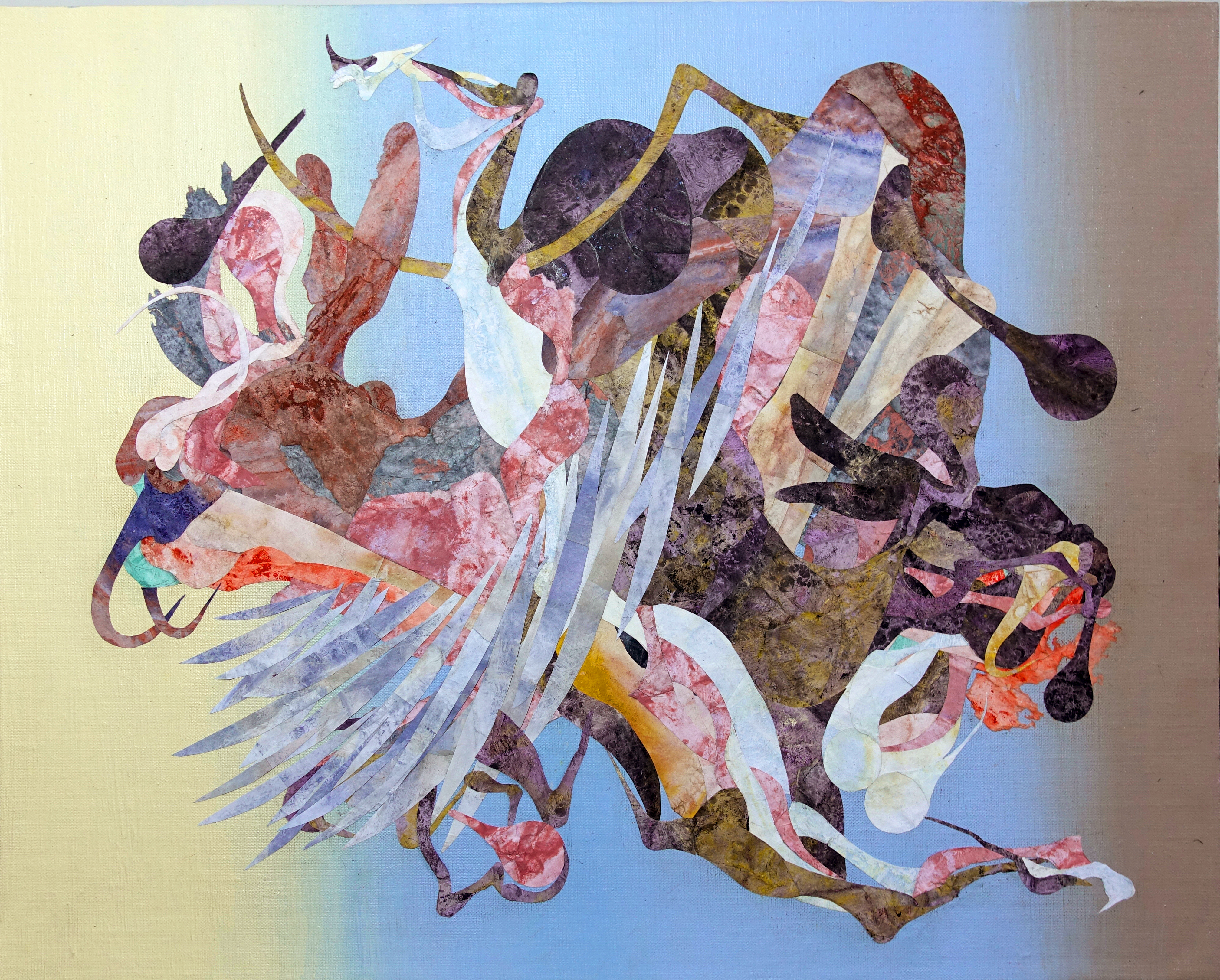 Untitled. Acrylic and Collage on Canvas. 50*40 cm. 2020