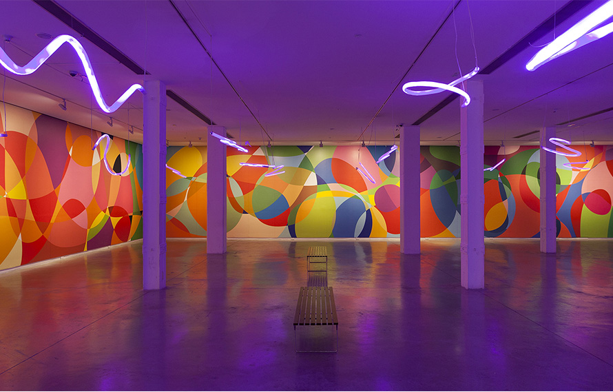 Untitled, 2017. Museo de Arte Moderno de Buenos Aires. Digital print on adhesive vinyl, 4 mts. por 90 mts. 