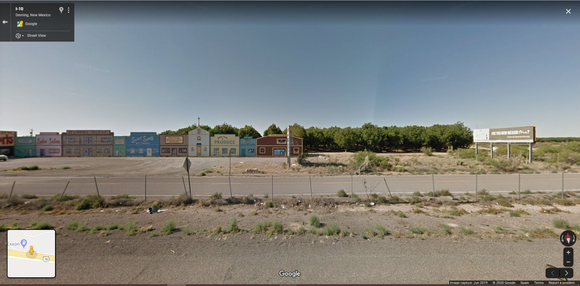 Akela, New Mexico. Google Street maps screen capture.