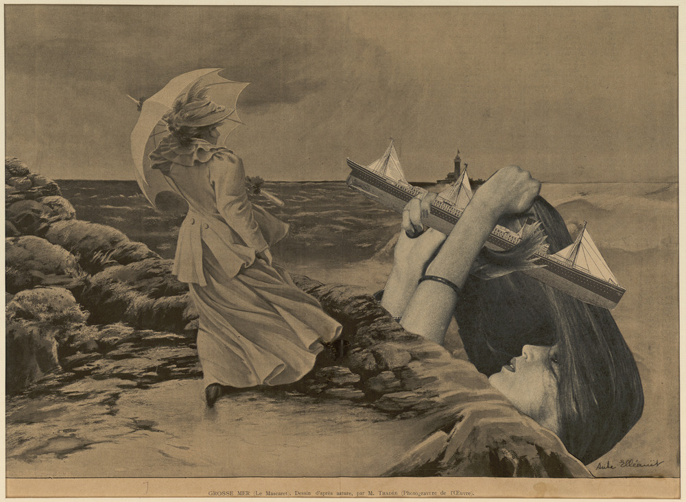 Aube ELLÉOUËT (Aube BRETON, dit) 1935, Paris (Ile-de-France, France) A la mémoire de l'écume Dessin, Collage 30 x 41 cm Achat à l'artiste en 1977 Fonds national d'art contemporain Dépôt au Musée Cantini le 22/11/1994 © Adagp, Paris © Musées de Marseille