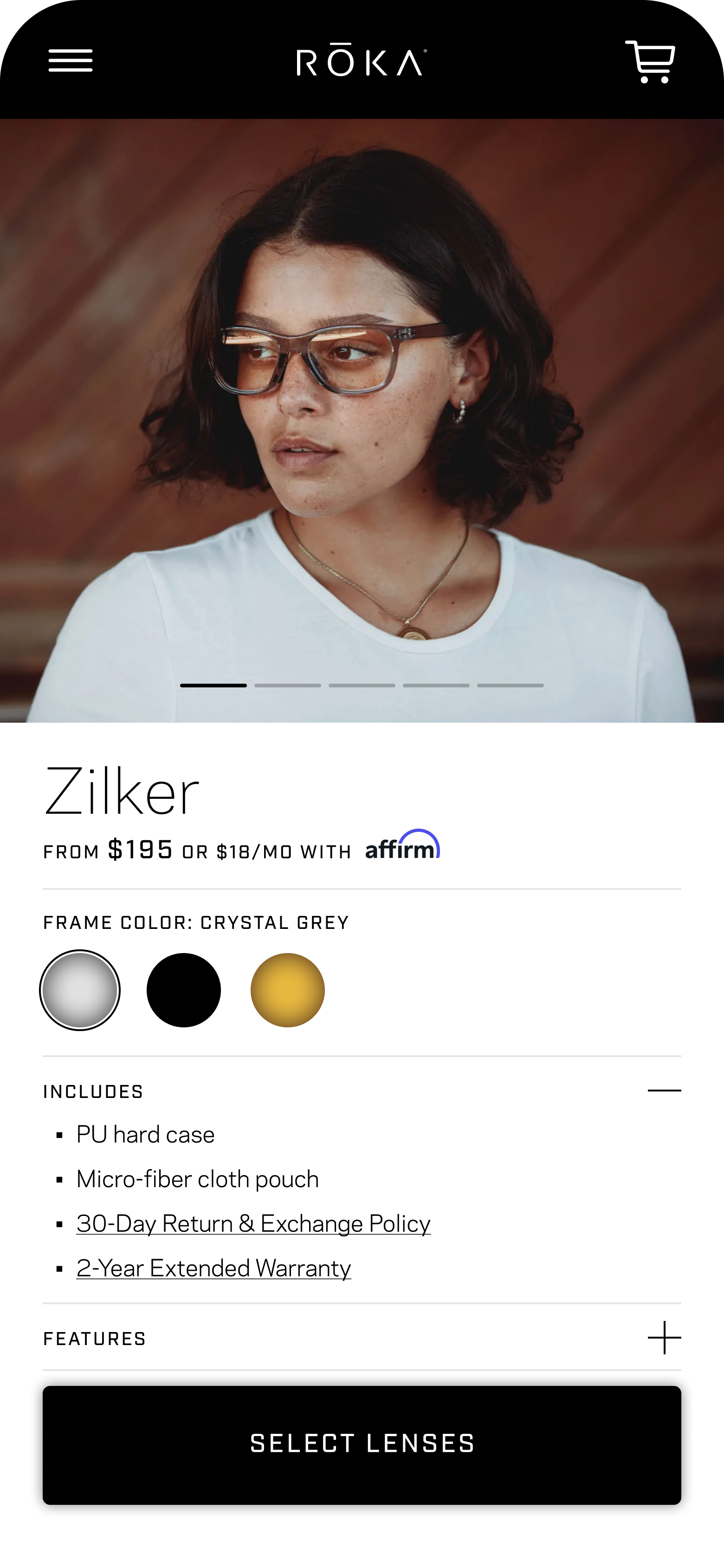Mobile product page redesign concept.