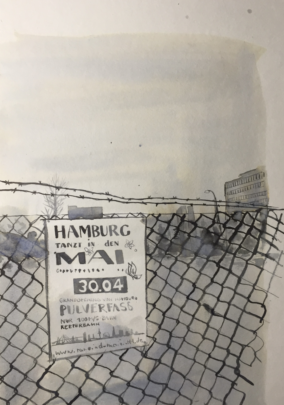 Hamburg tanzt in den Mai, postcard A6