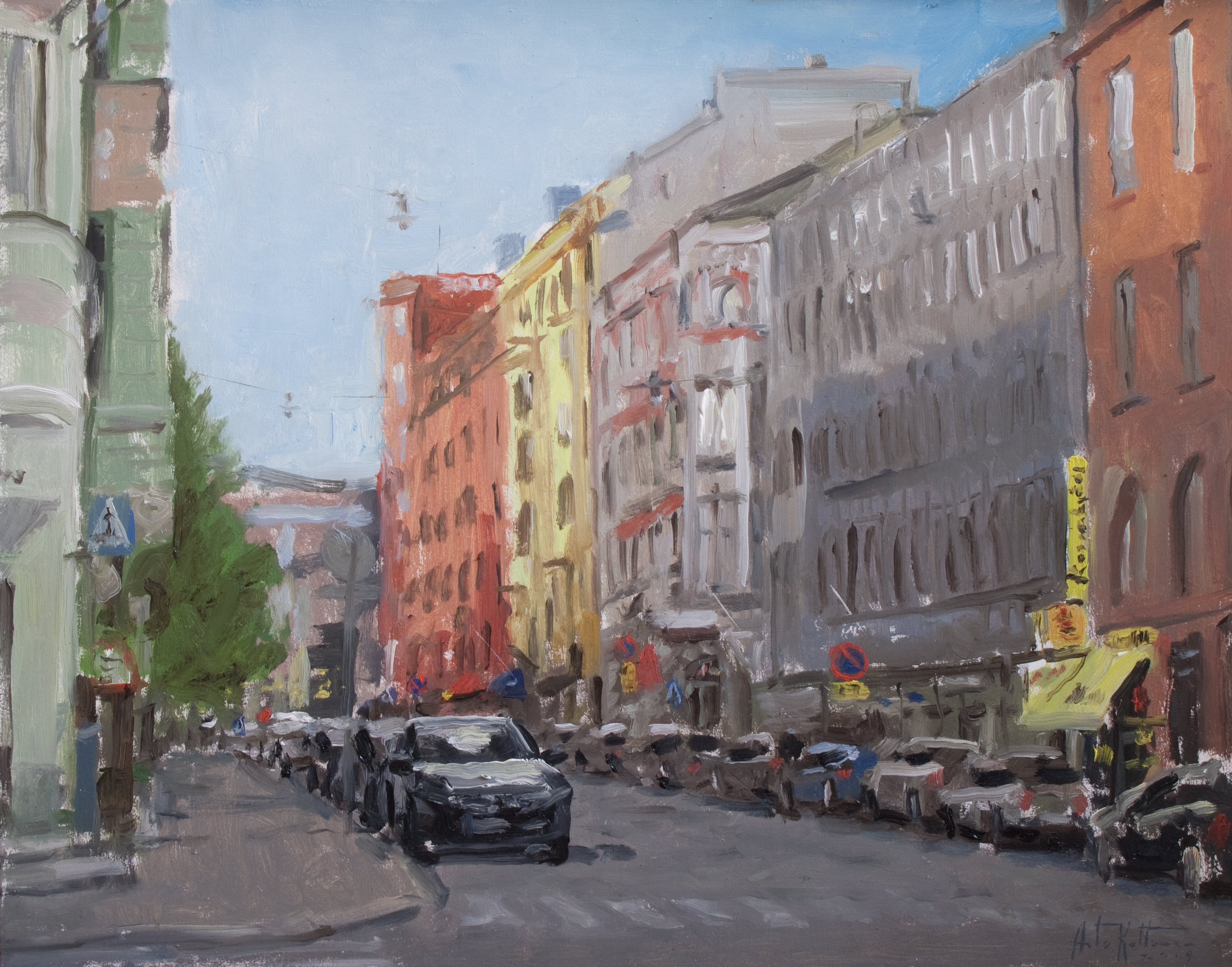 "Annankatu", oil, 26x33cm, 2019