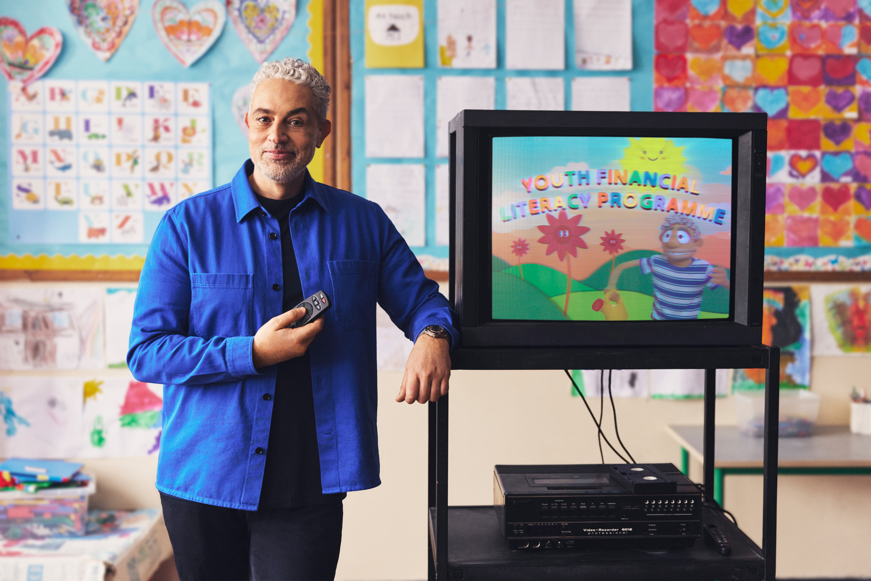 Portrait of Baz Ashmawy for Bank of Ireland ad, photographed by Dublin based lifestyle, fashion, and advertising photographer Alex Sheridan for Grey London, capturing authentic energy and real moments