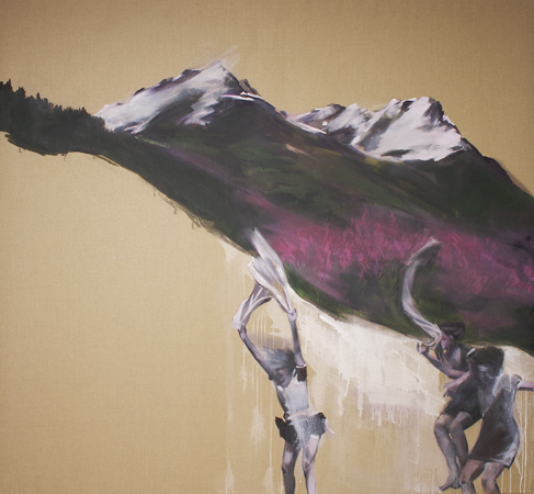 2008 — „Almrausch“ — 190x200 — Öl auf Naturleinen/Oil on Canvas