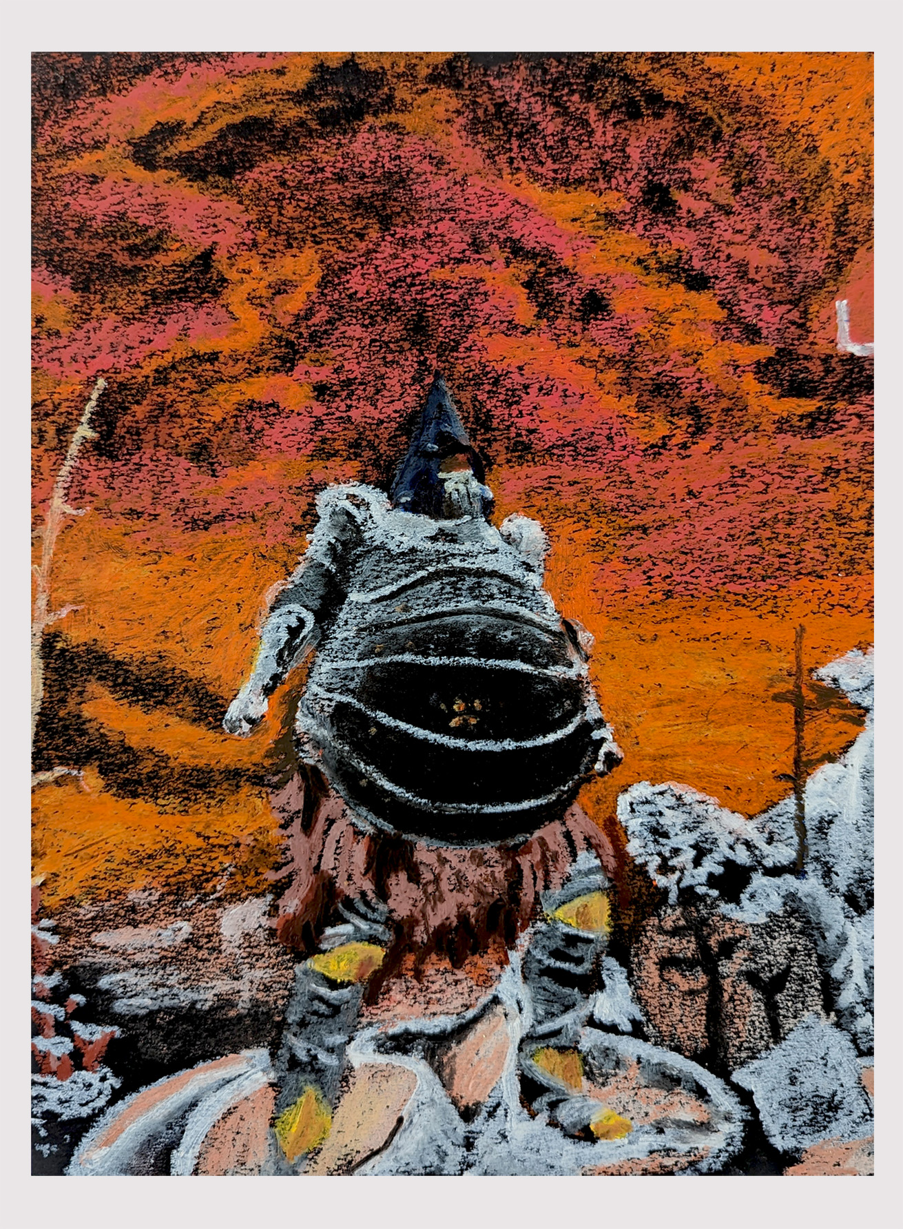 Caelid, 2022. 9" x 12". Pastel on paper.