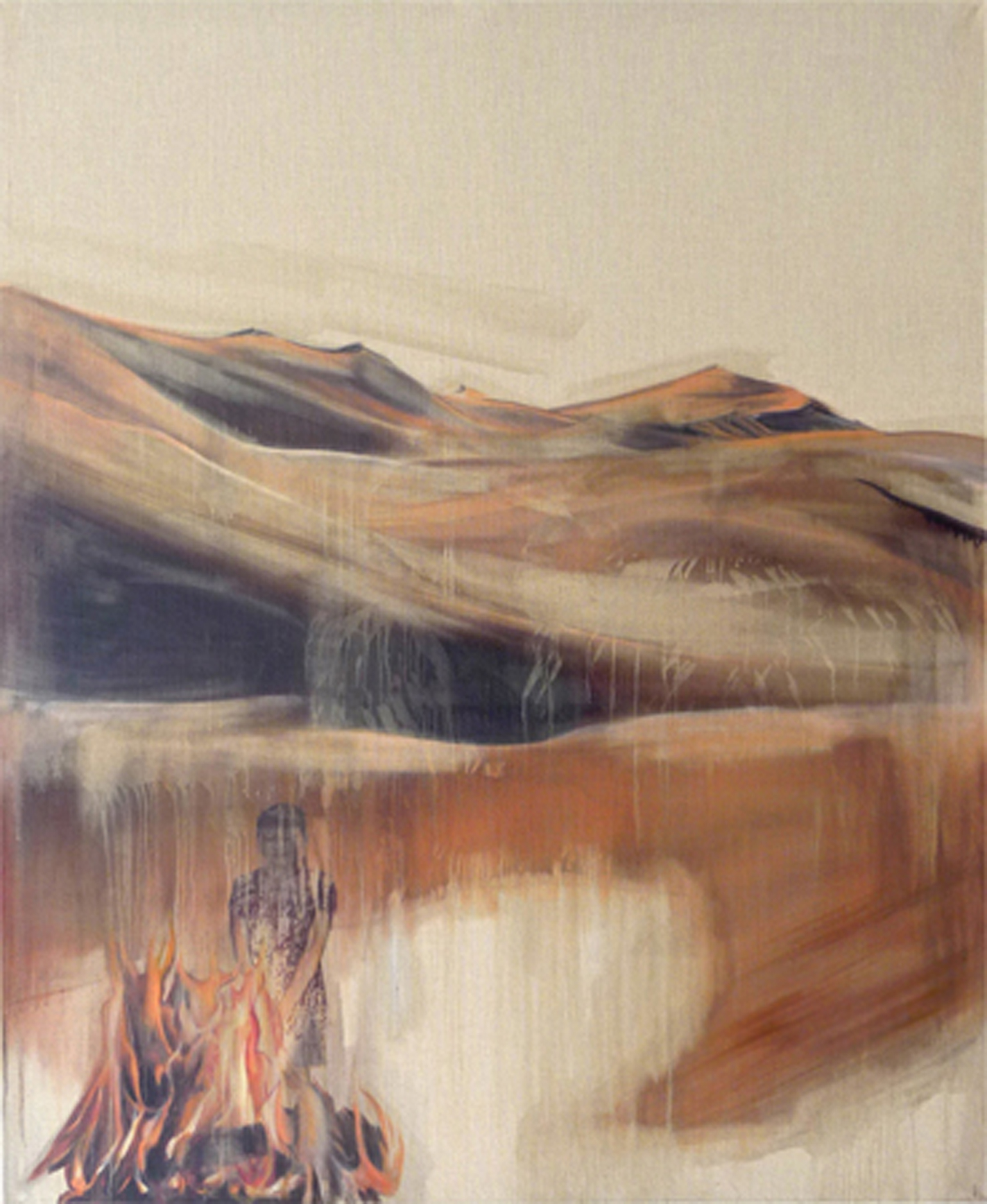 2009 — „Asche“/ „Ashes“ — 230 x 190 — Öl auf Naturleinen/Oil on Canvas