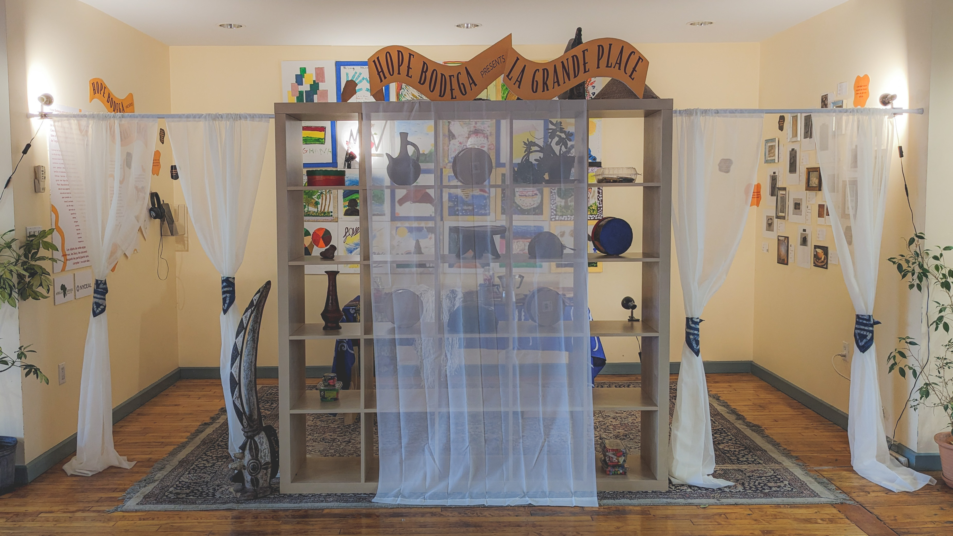 Hope Bodega as "La Grande Place" at African Services Committee inspired by the Malcolm Shabaz Market in Harlem.
