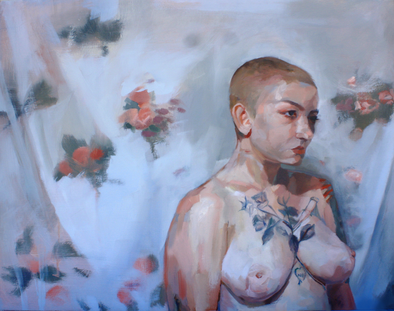 No, Oil on Panel, 30 x 36 in