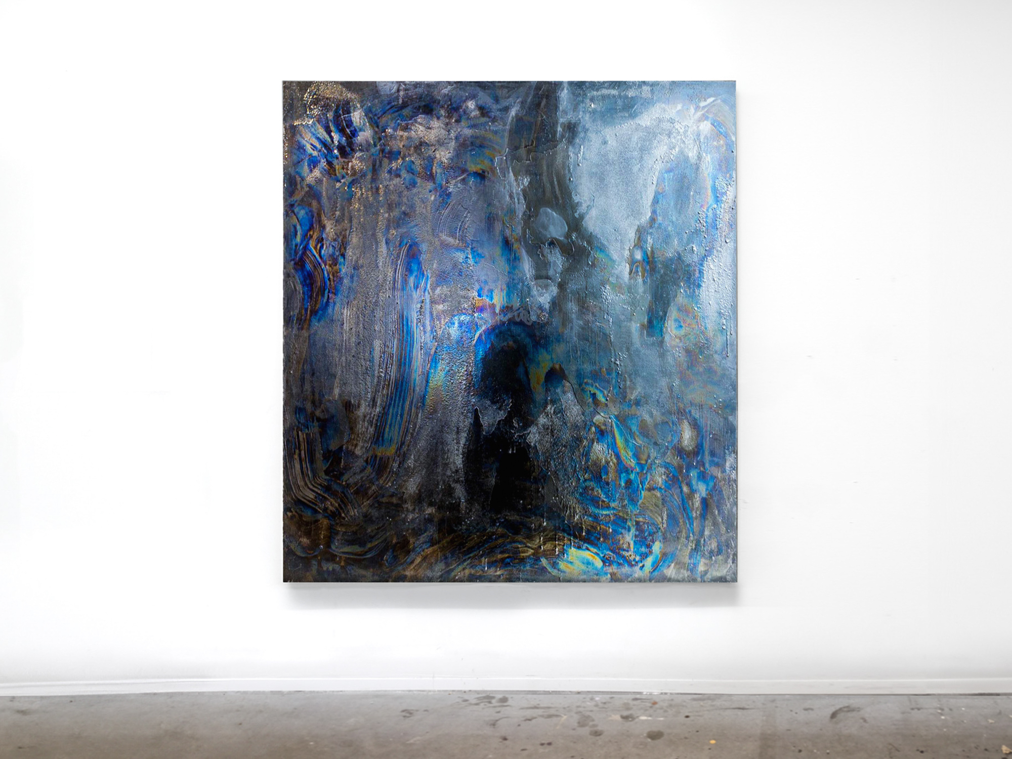 'At the Mountains of Madness' from the Structural Colour Paintings by Laura Lowe