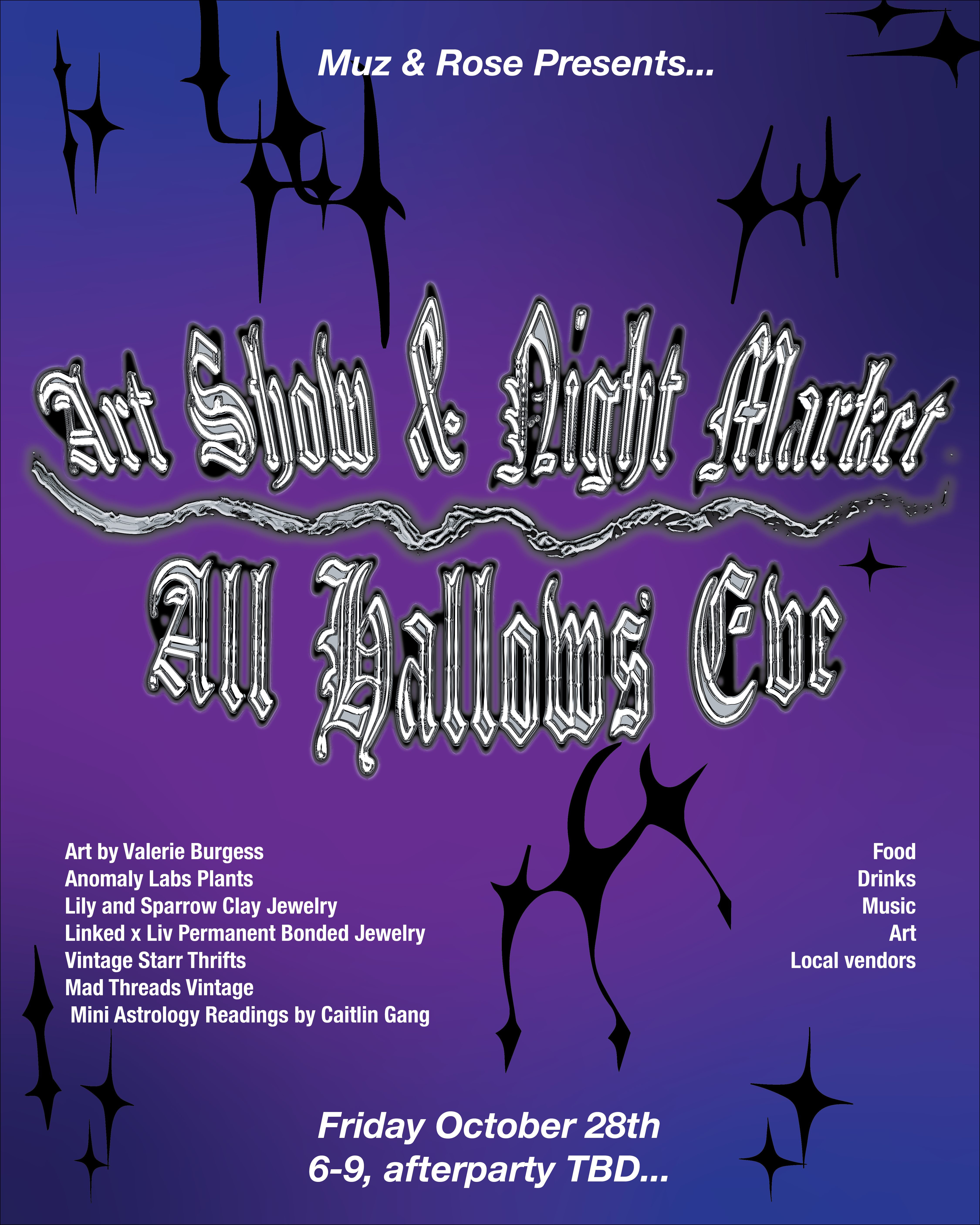 Muz & Rose event poster, fall 2023