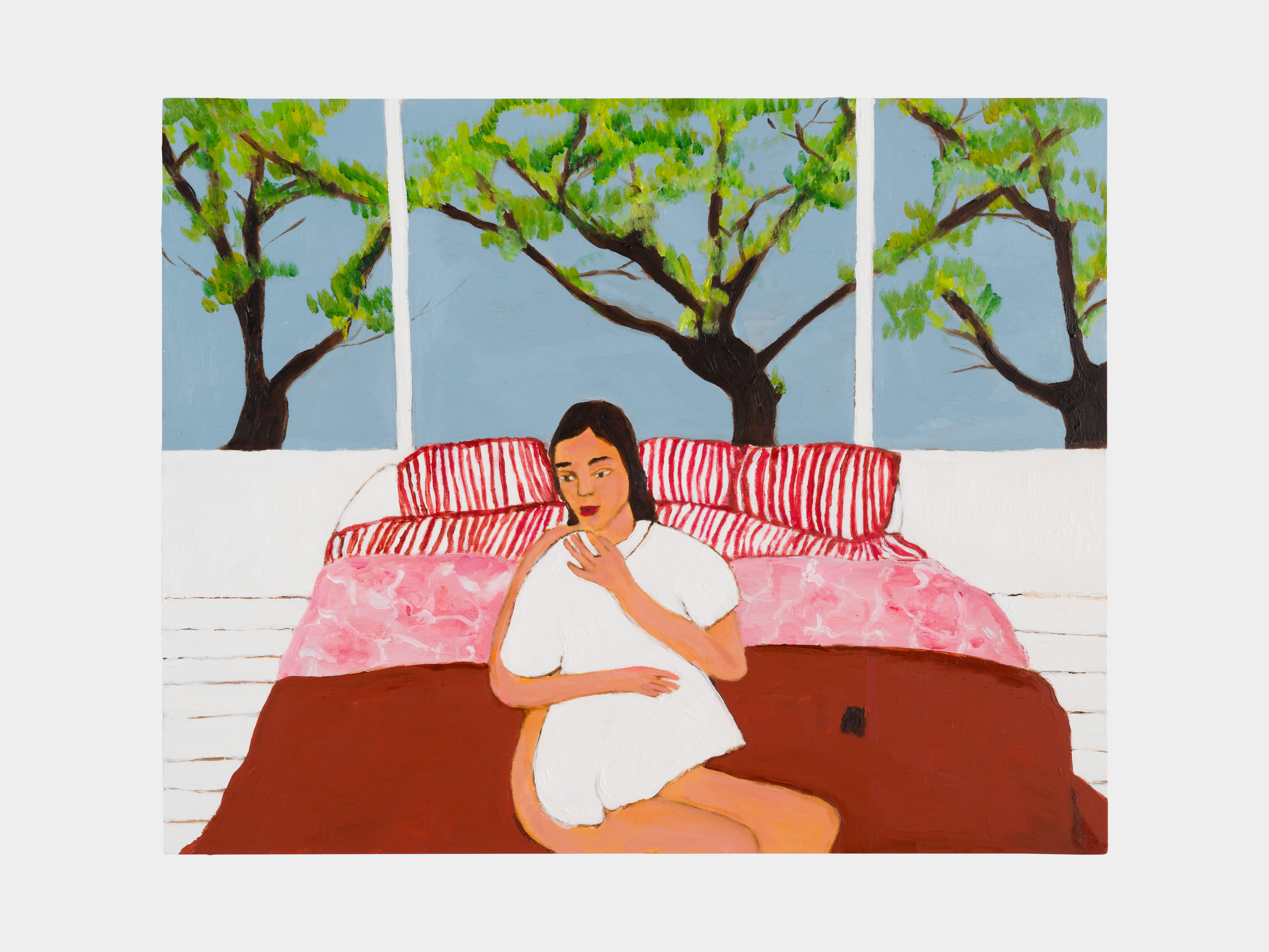 More Tired For Having Slept Well -  Acrylic on wood board - 50cm by 40cm - ￡800 (sold)