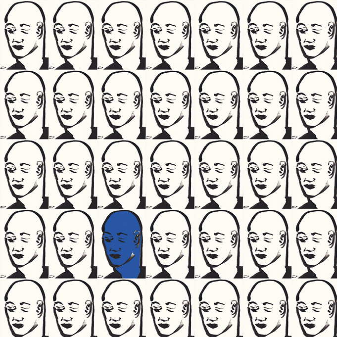 One blue man, 2017, digital print on paper, 120*120(cm)