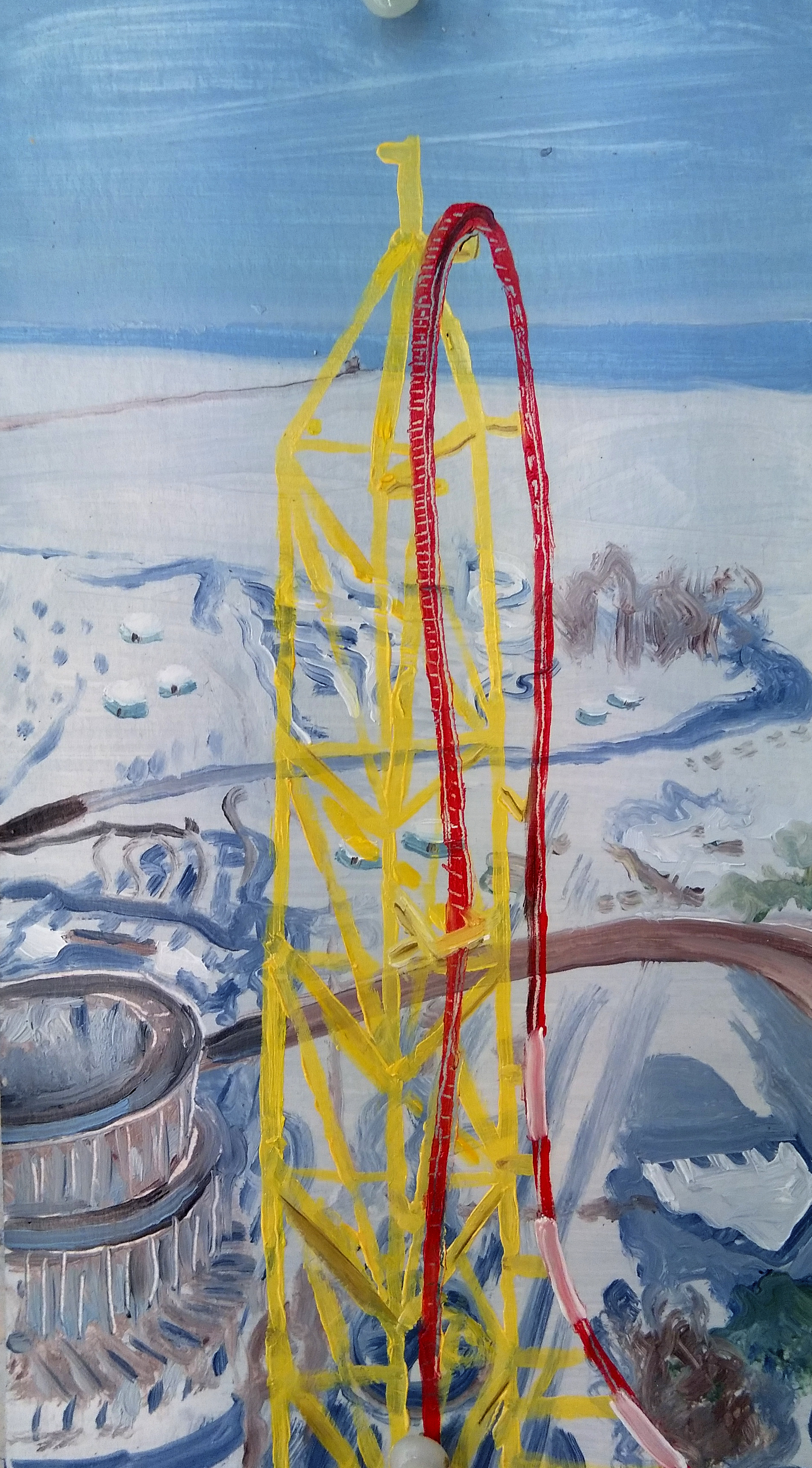 Cedar Point during Winter (study), 2017, Oil on paper, 15 x 25cm