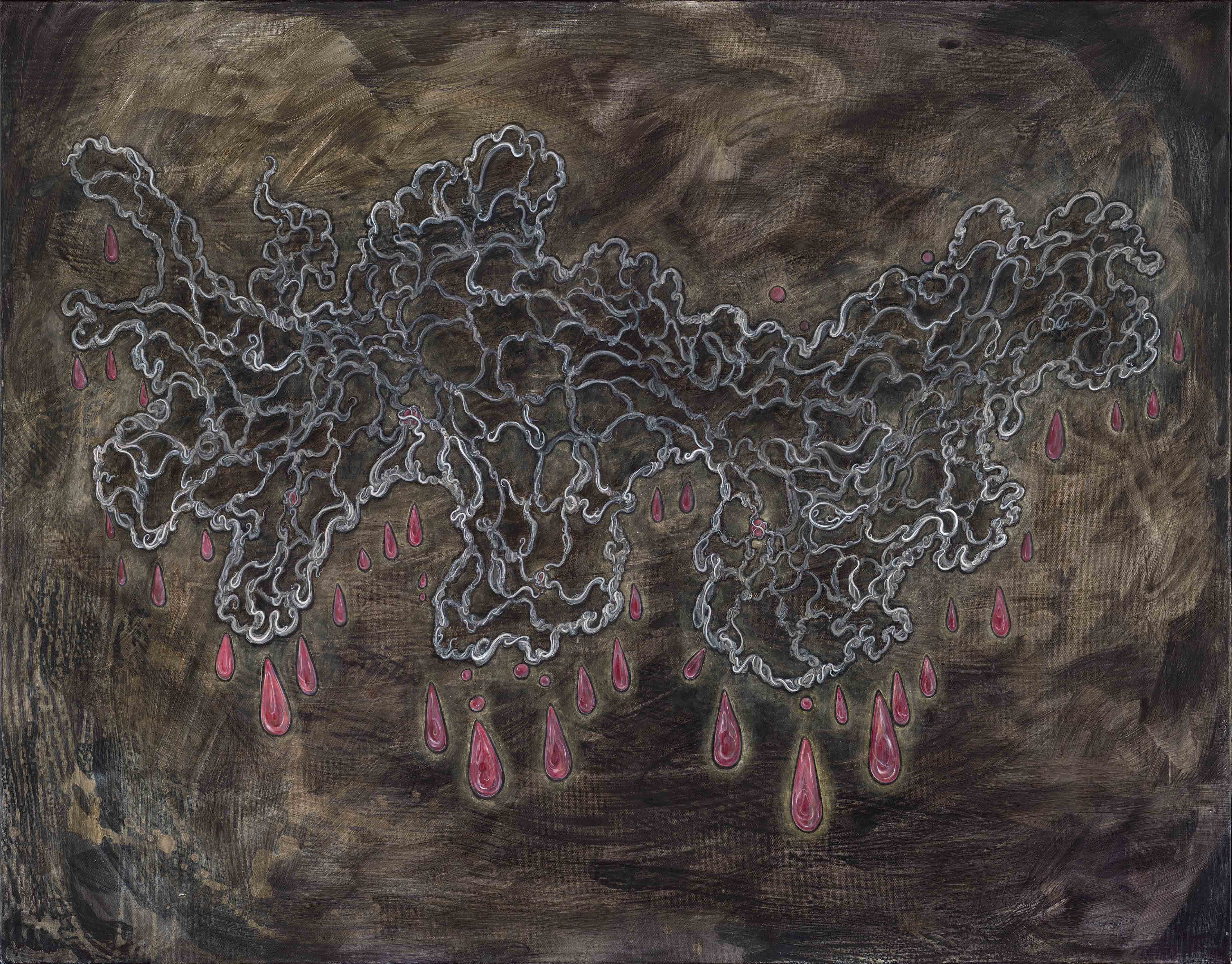 "Matriarchal Progression  1 母權進行錄1" , 140 x 110 cm , acrylic on canvas 