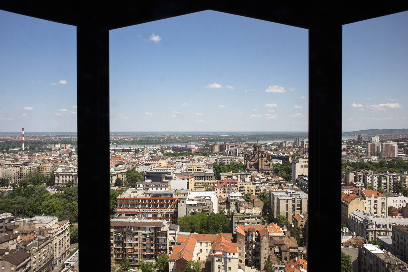 A city view from the Beogradjanka tower