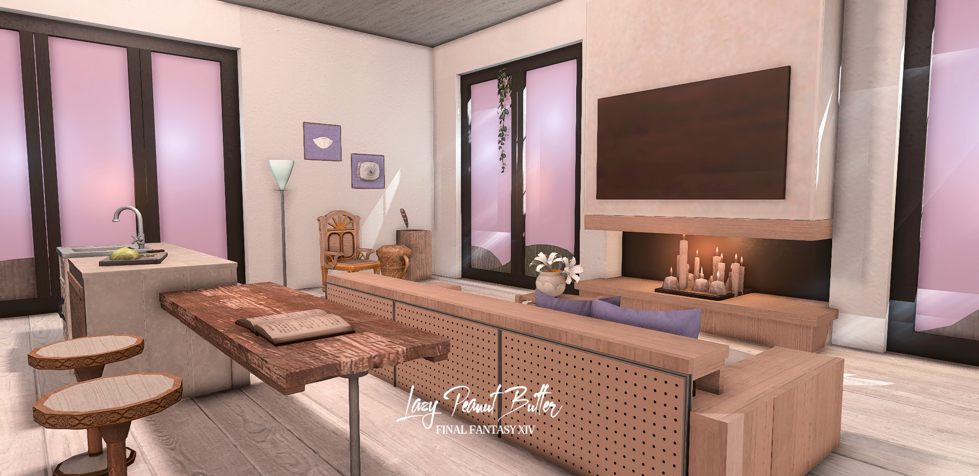 [S] Taro Purple Modern Simple Style House 紫芋原木现代简约