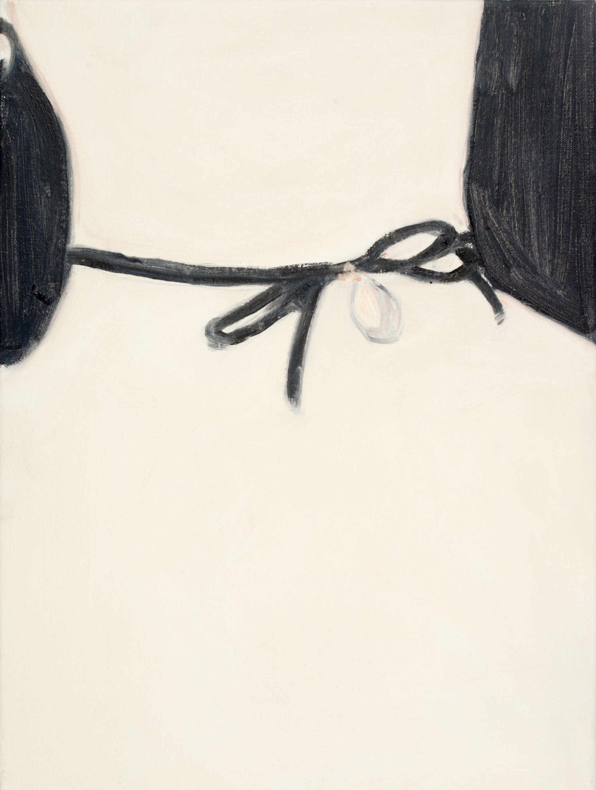  Olympia (choker), 2019. Oil on canvas, 40.64 x 30.48 cm
