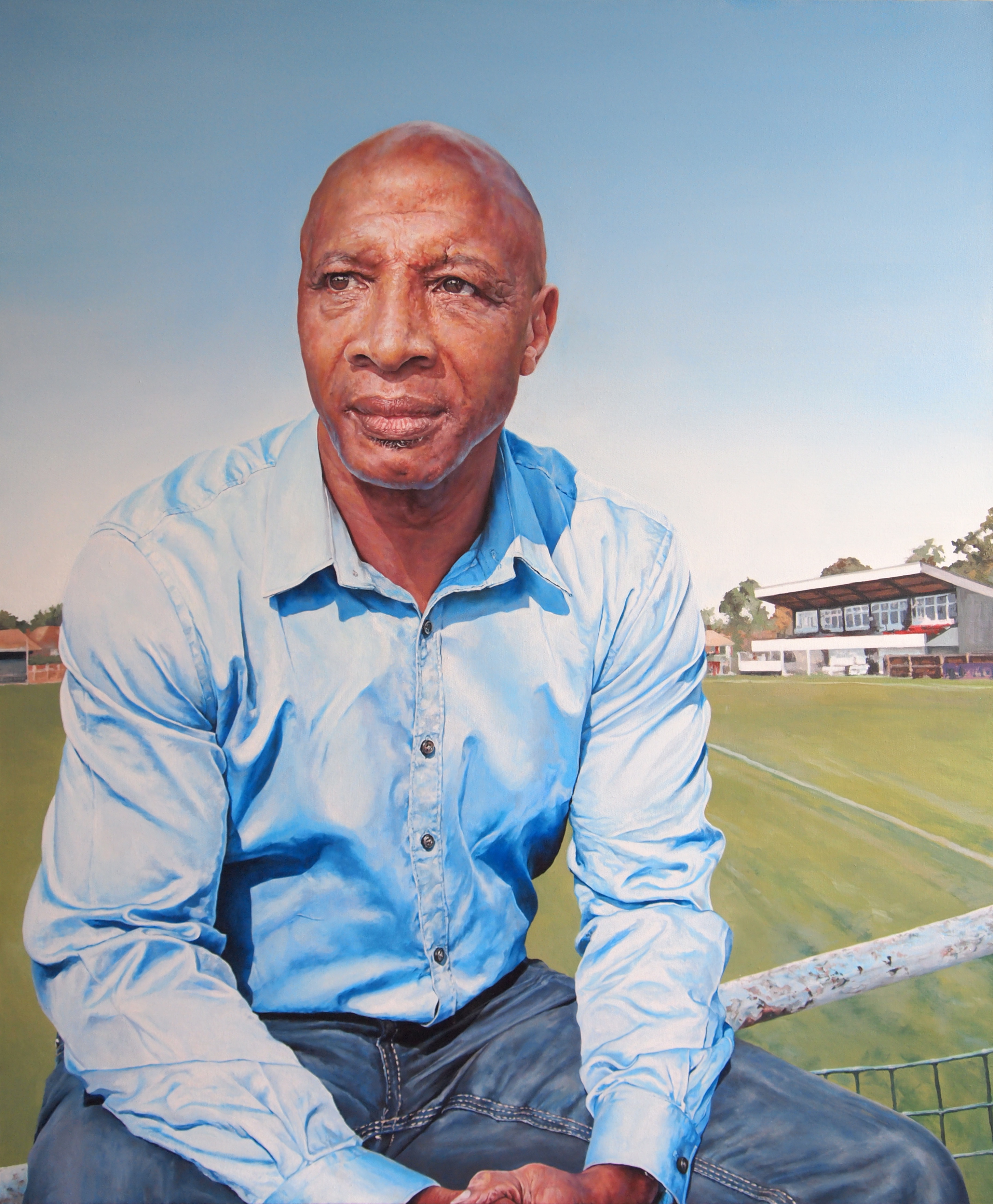 Cyrille Regis MBE - 100cm x 120cm - oil on canvas