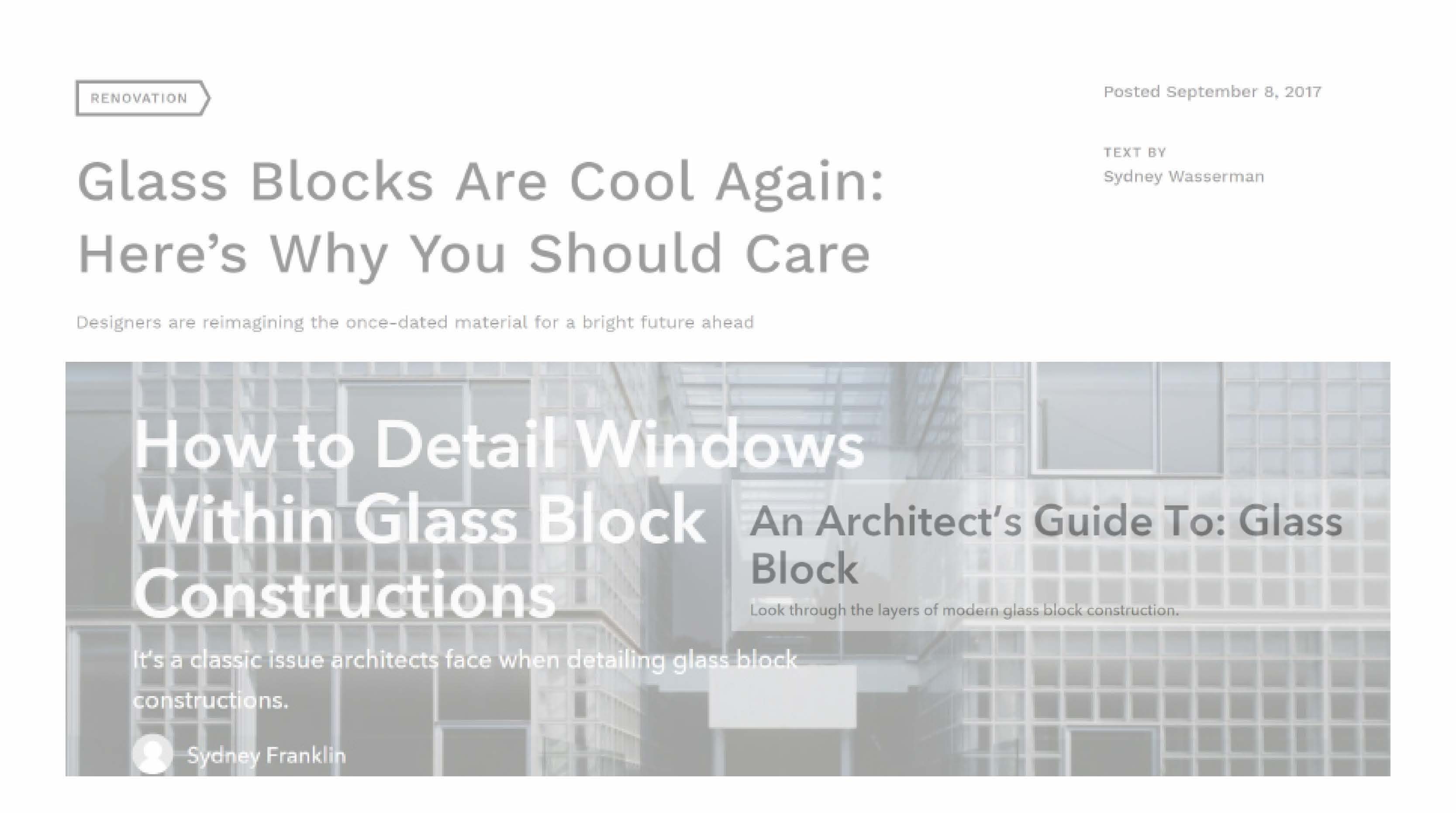 Glass Textil Block Danny Icaza Milson Additionally Glass Blocks Have Been Trending On Architecture Websites
