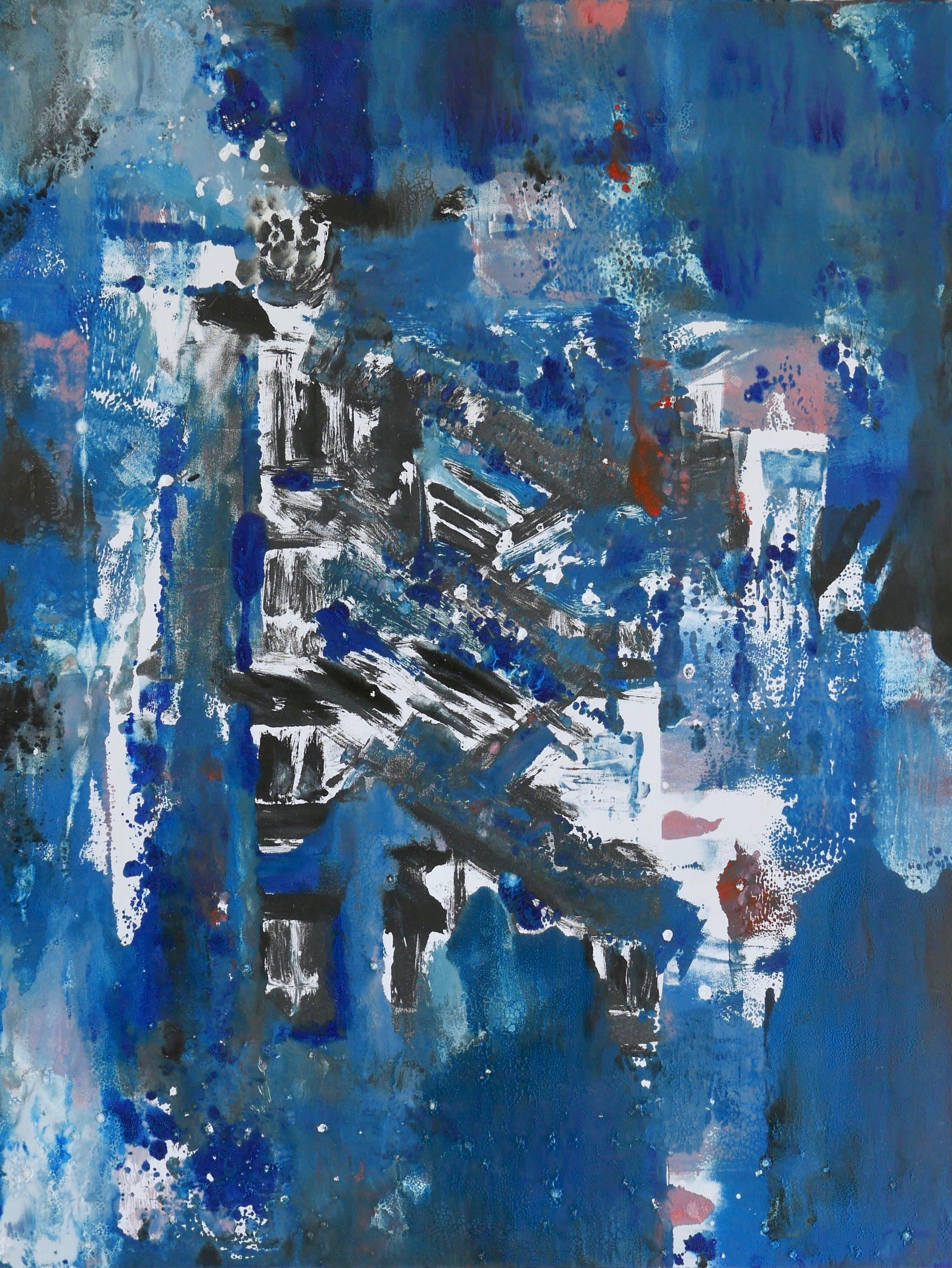 Monoprints inspired by the East Village and fire escapes.