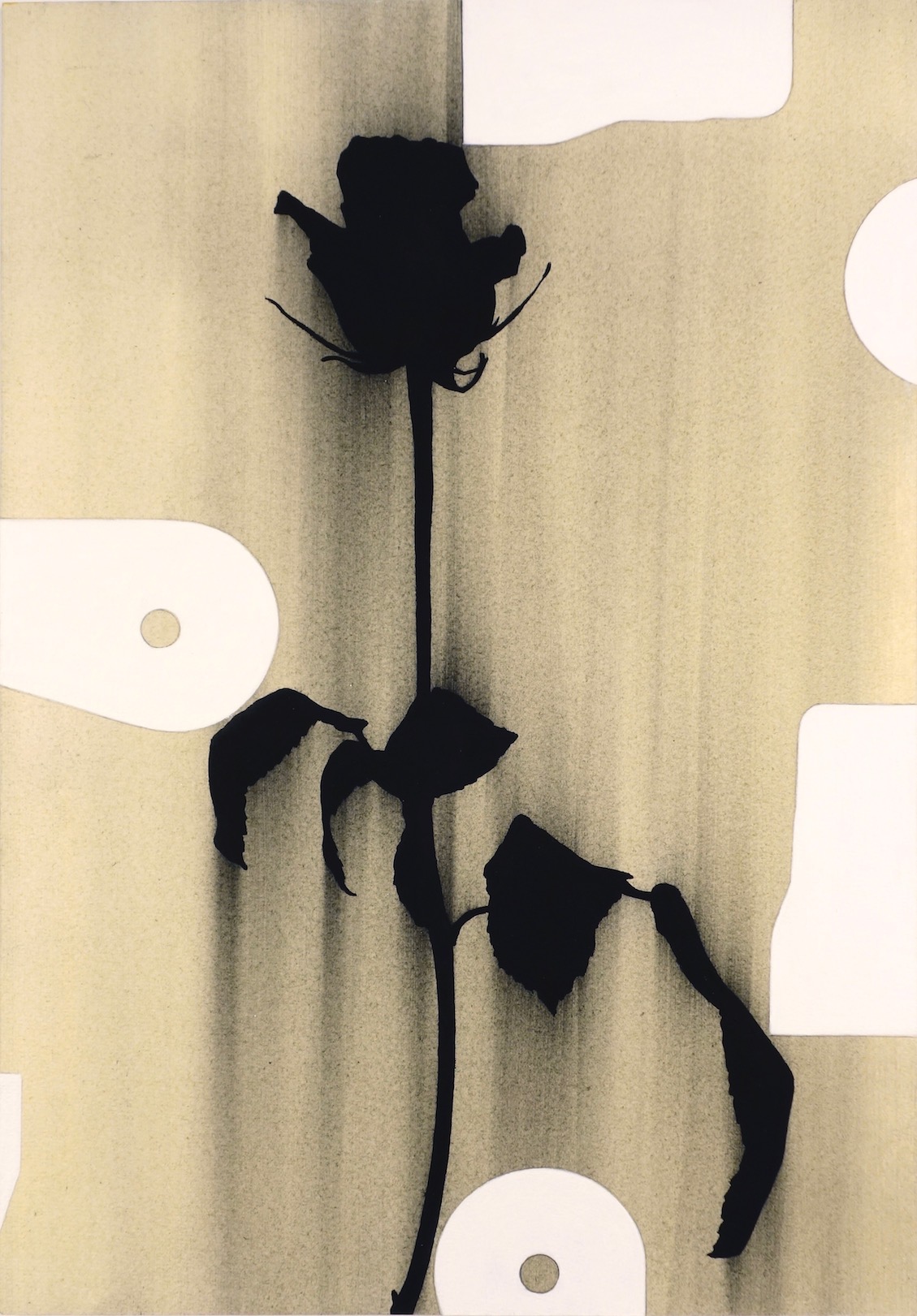 Untitled 2016, acrylic on paper/aluminium, 36 x 25 cm