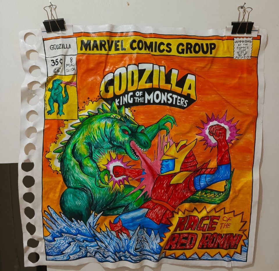 Godzilla | 2025 |  Acrylic on Canvas |  100 x 100 cm