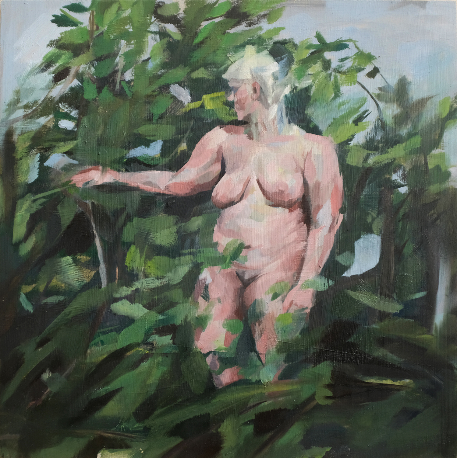 Thicket, Oil on Panel, 10 x 10 in