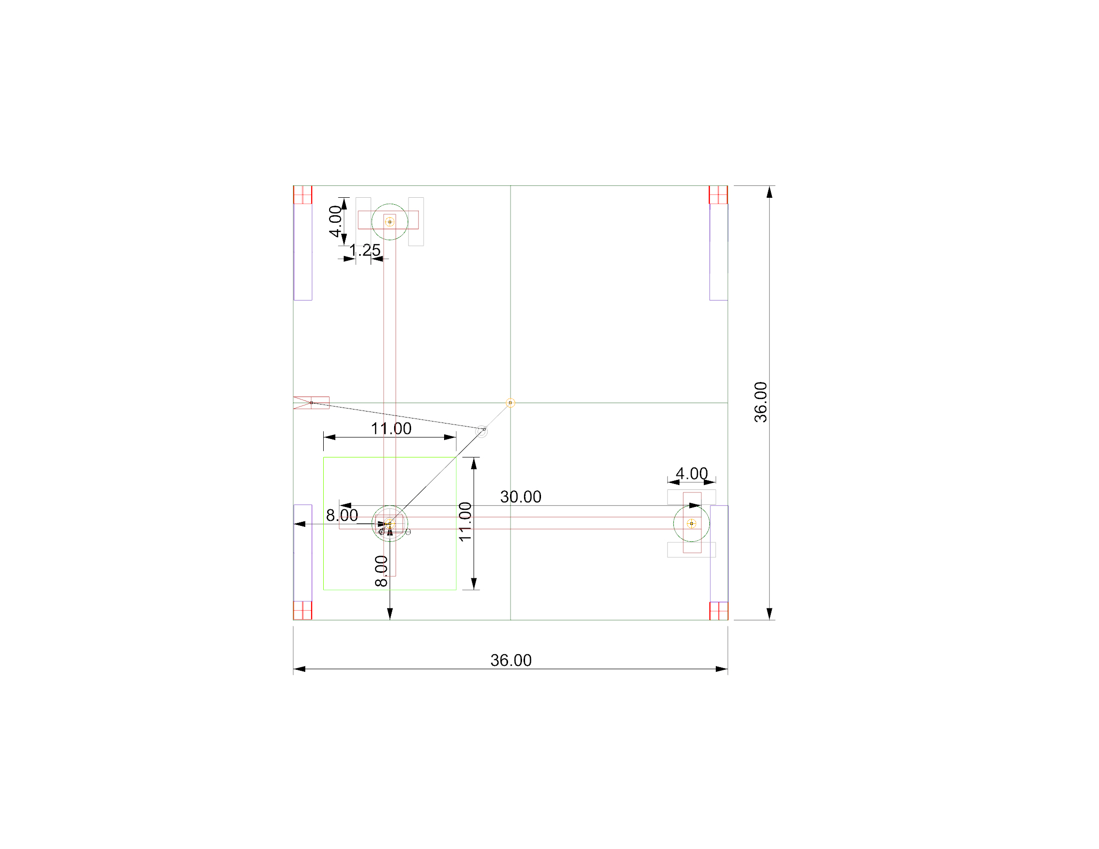 Planar view of plans (top)