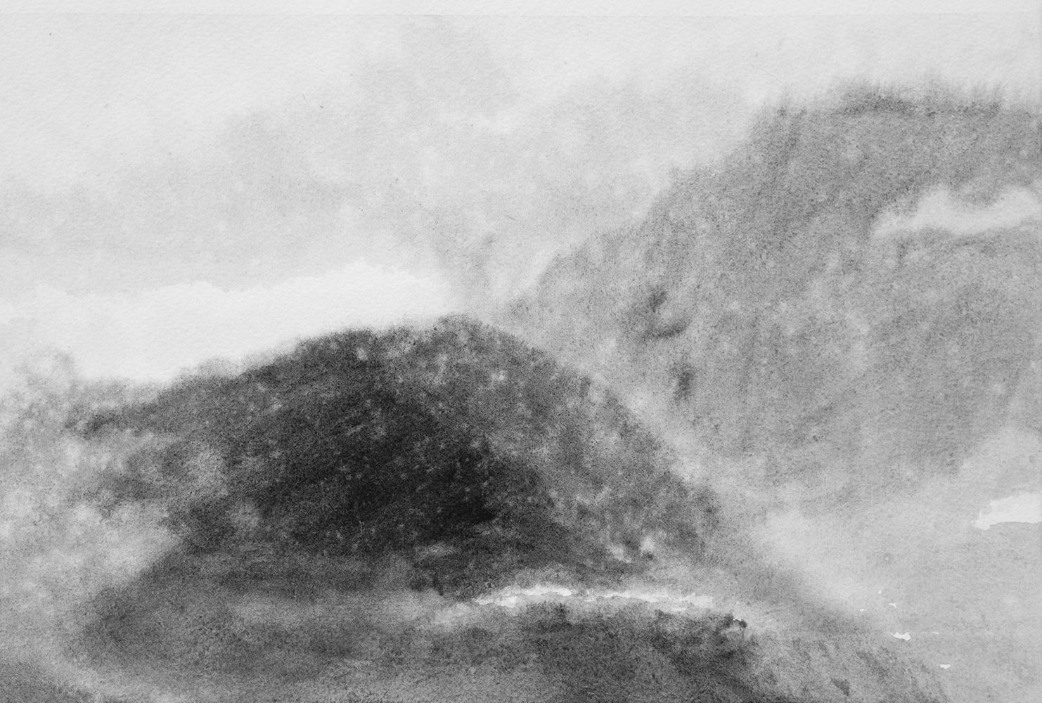 Vallée, pluie (II)gouache on paper19 x 28 cm, 2020
