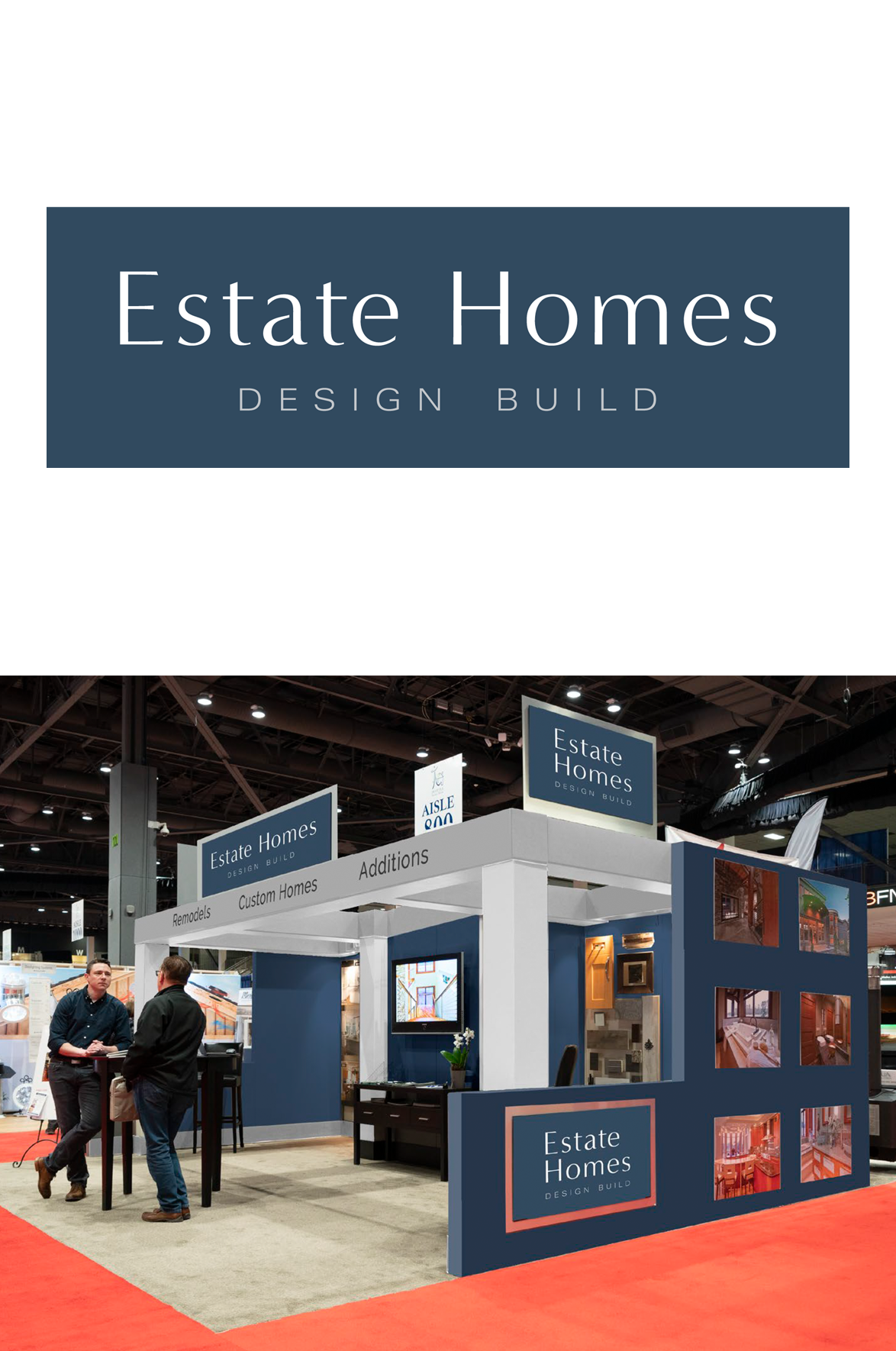 Estate Homes; identity, environmental graphics,  book design, photography