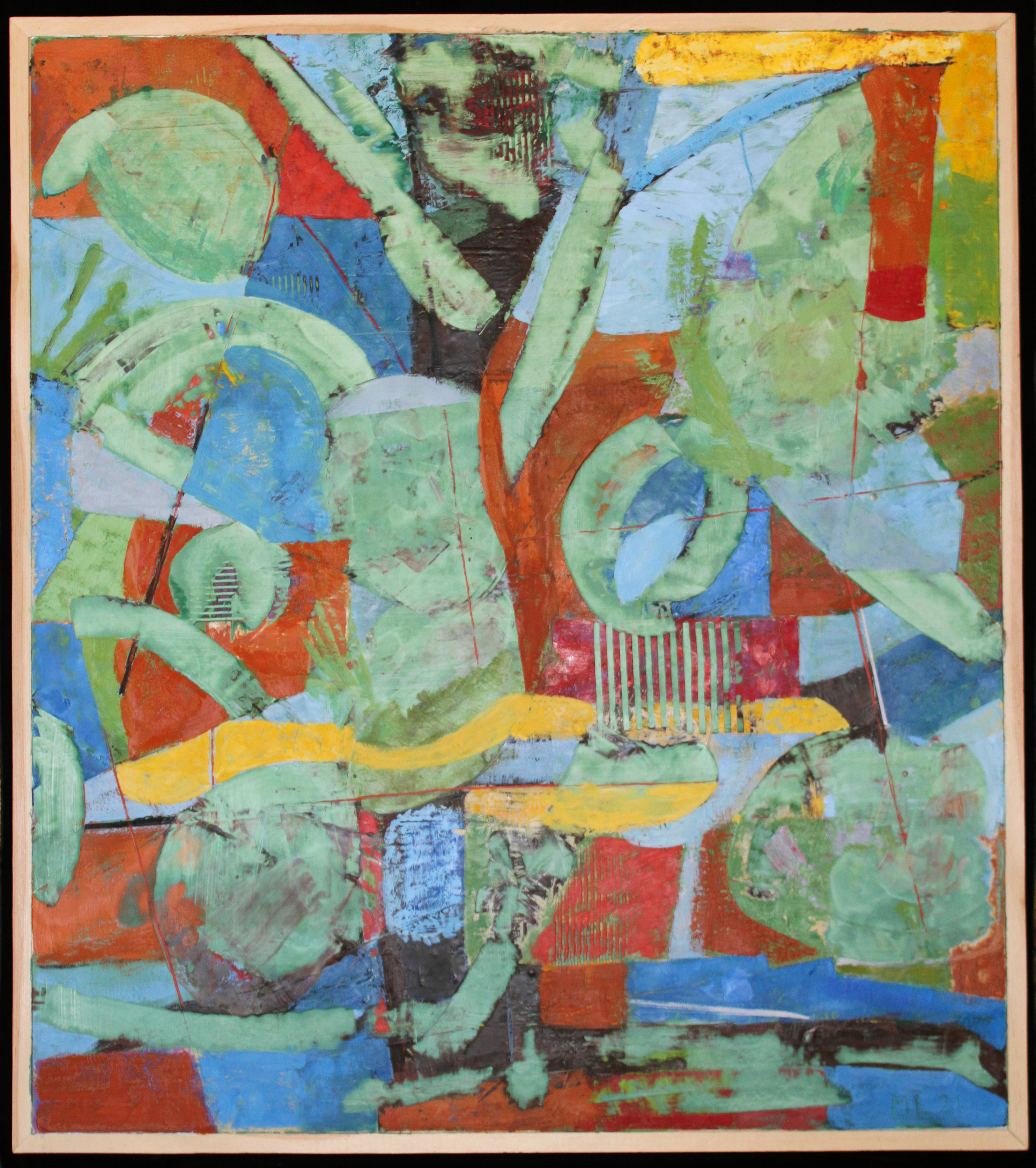 Drift. 2021. encaustic on panel. 45" X 40"