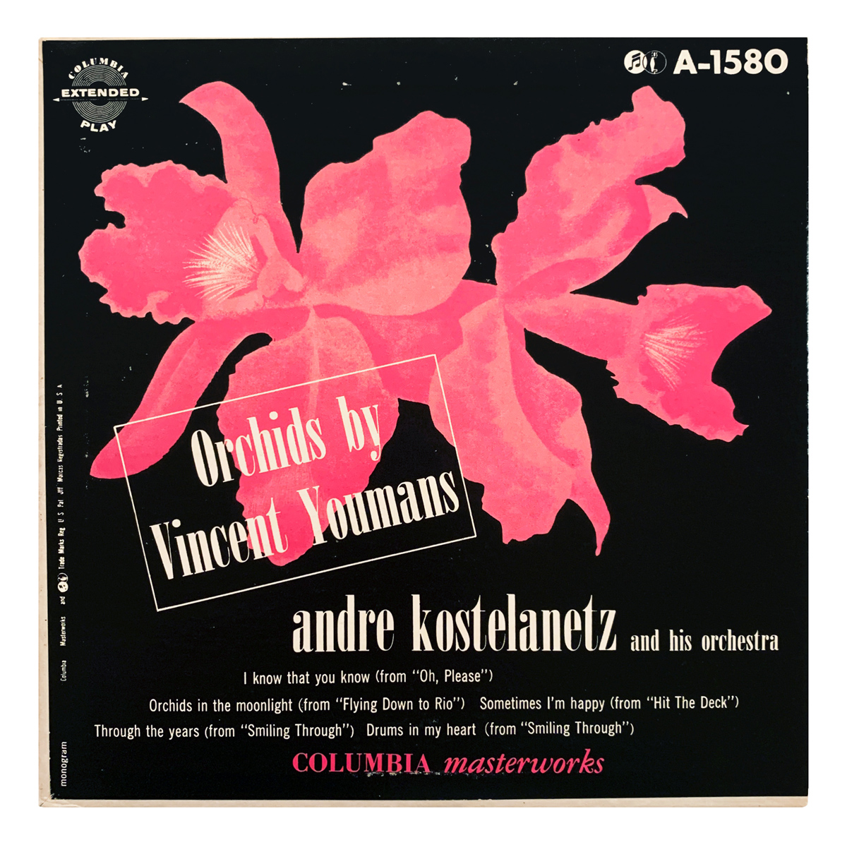 Columbia Masterworks A 1580 Vincent Youmans - Various André Kostelanetz and his Orchestra Design: Monogram (credited)